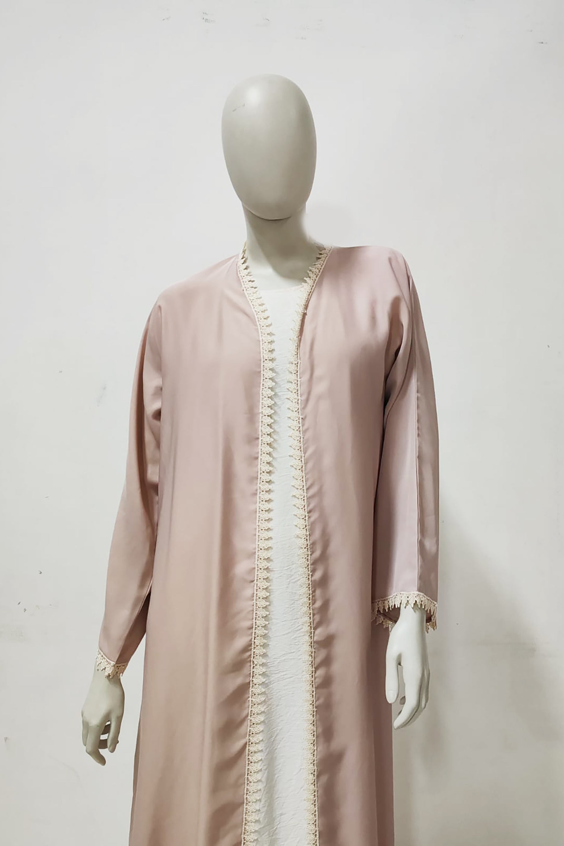 Beige Satin Abaya