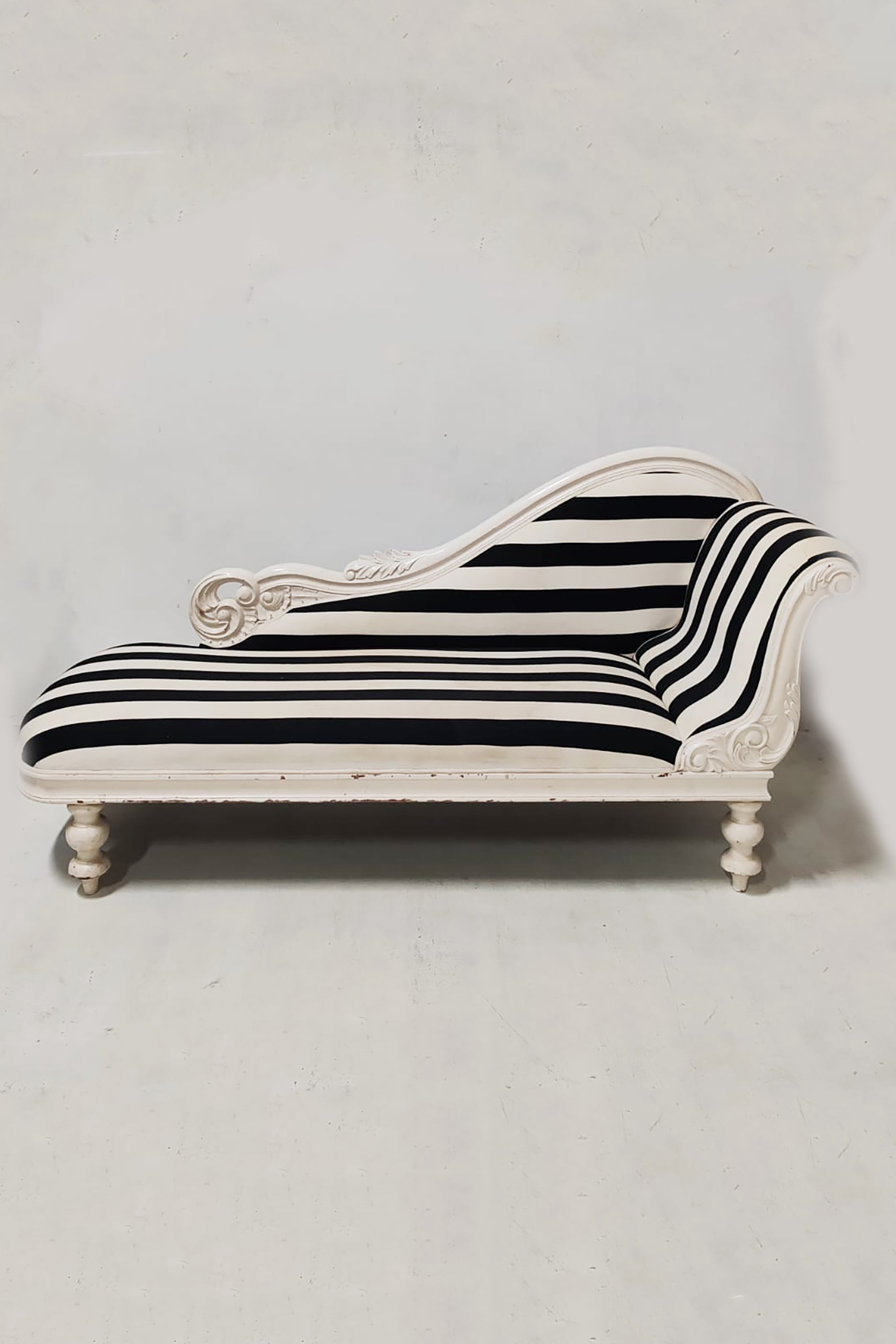 Striped Chaise Longe Sofa