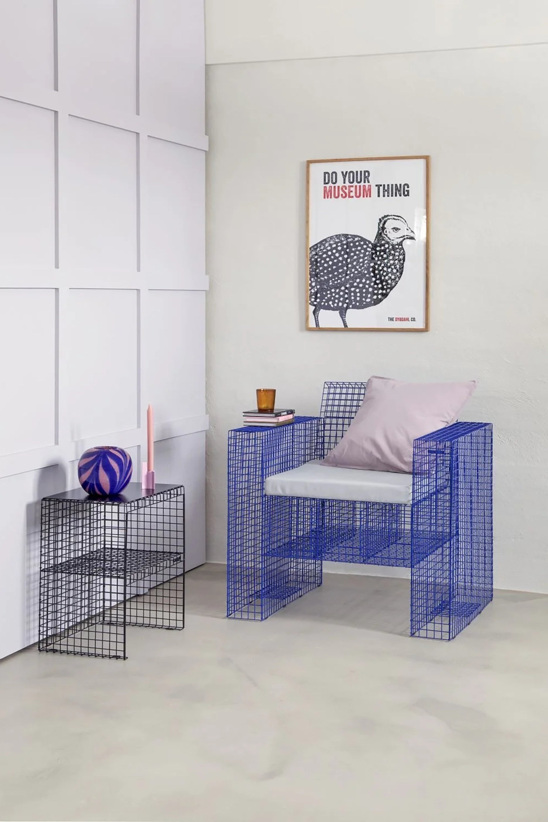 Wire Lounge chair (Blue)