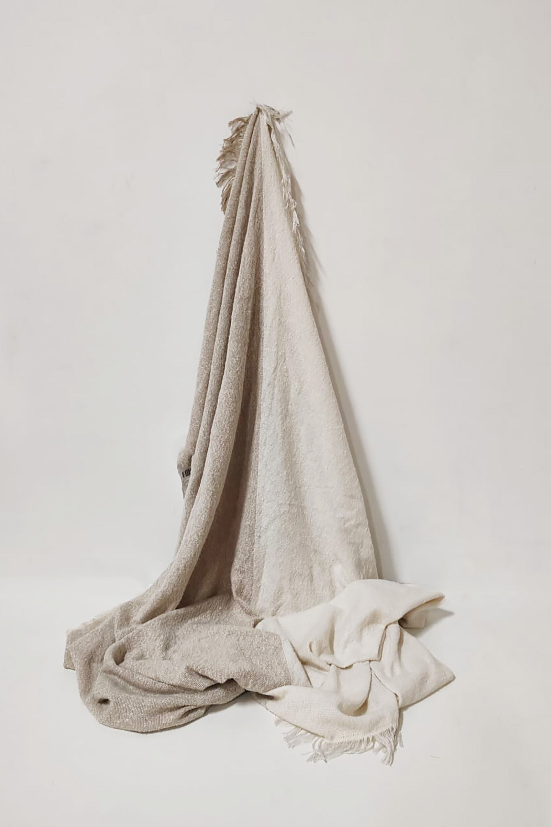 Grey and Beige Blanket Throw