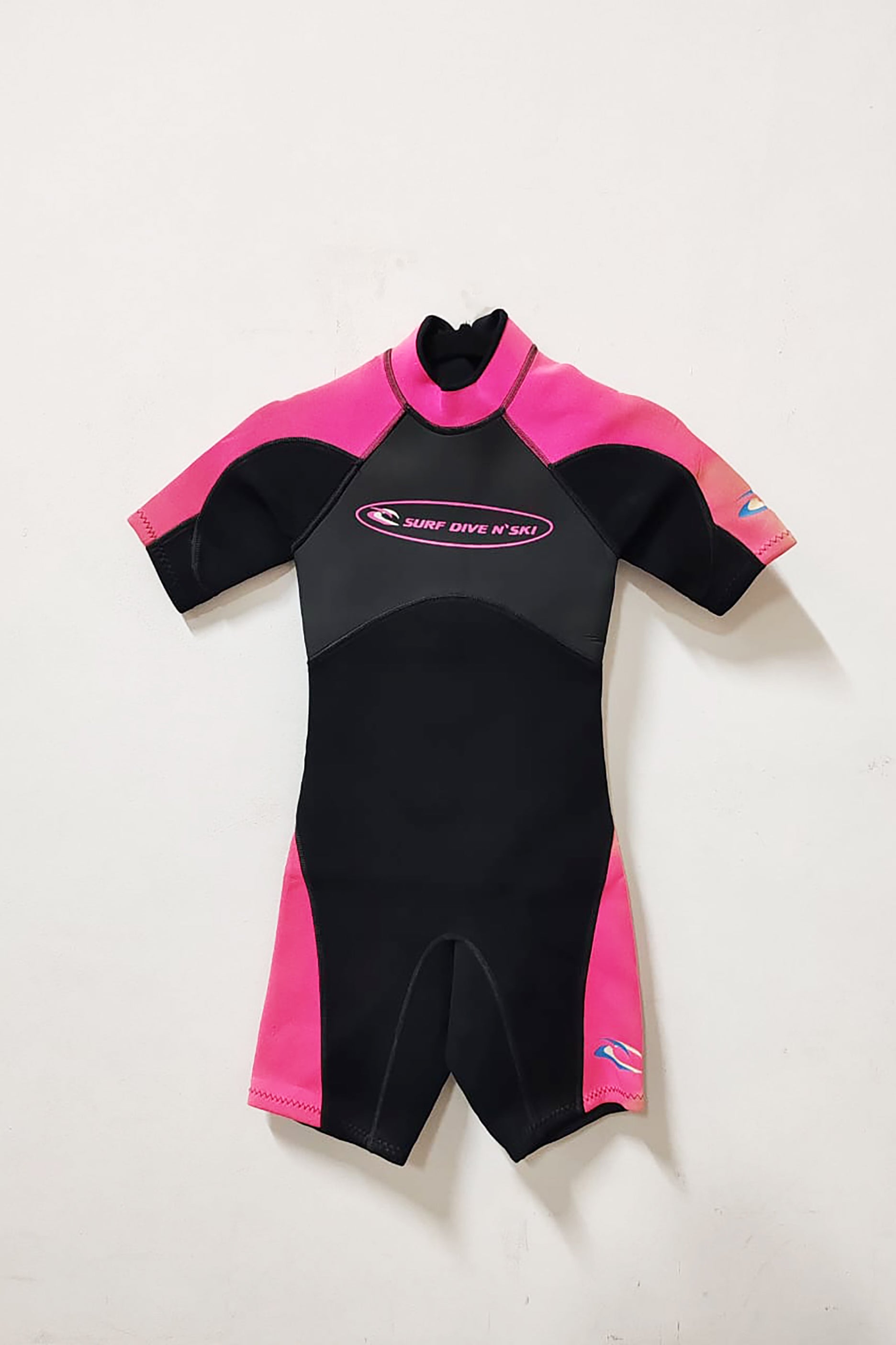Kids Black and Pink Water Wetsuit (Size 10)