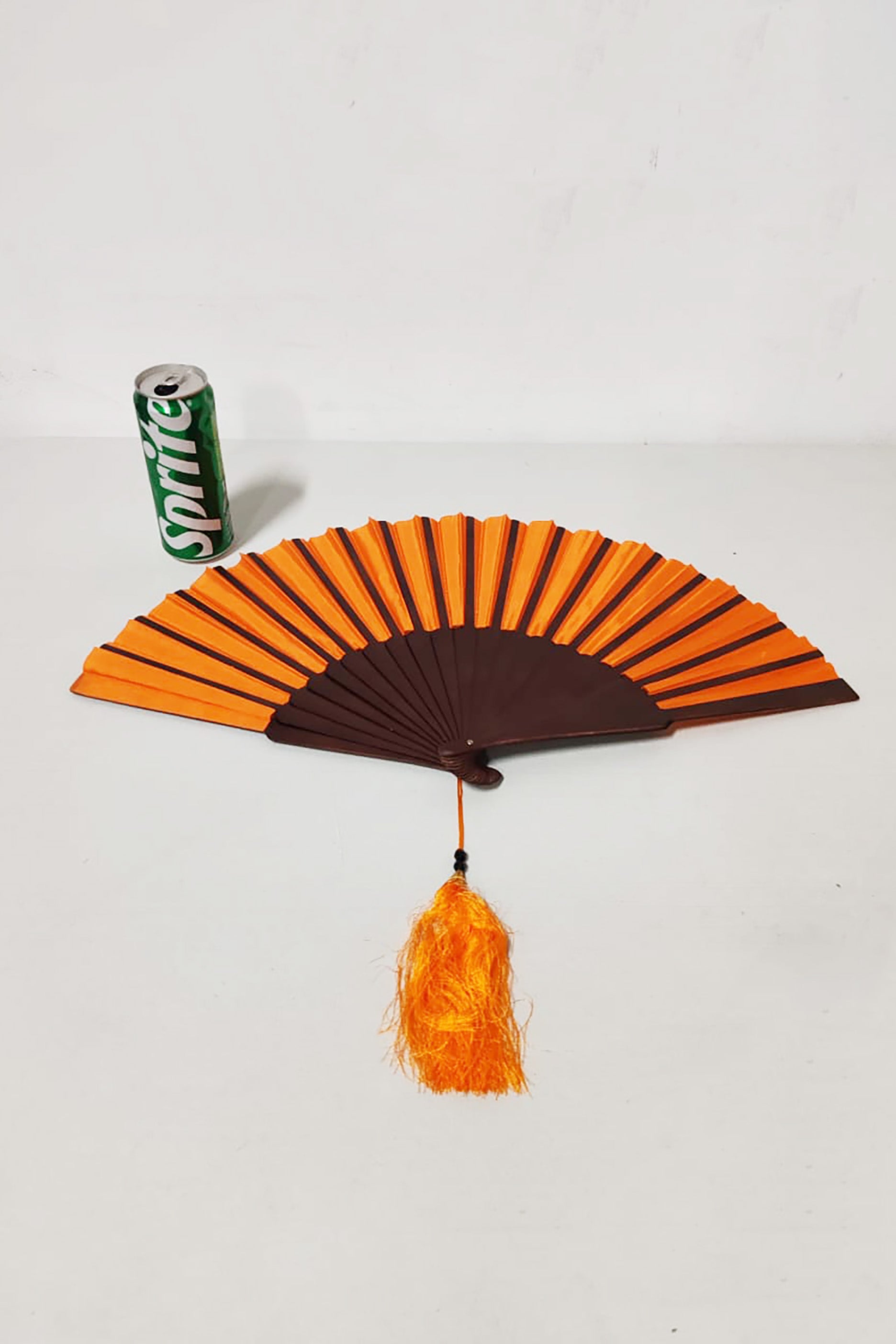 Orange Folding Hand Fan