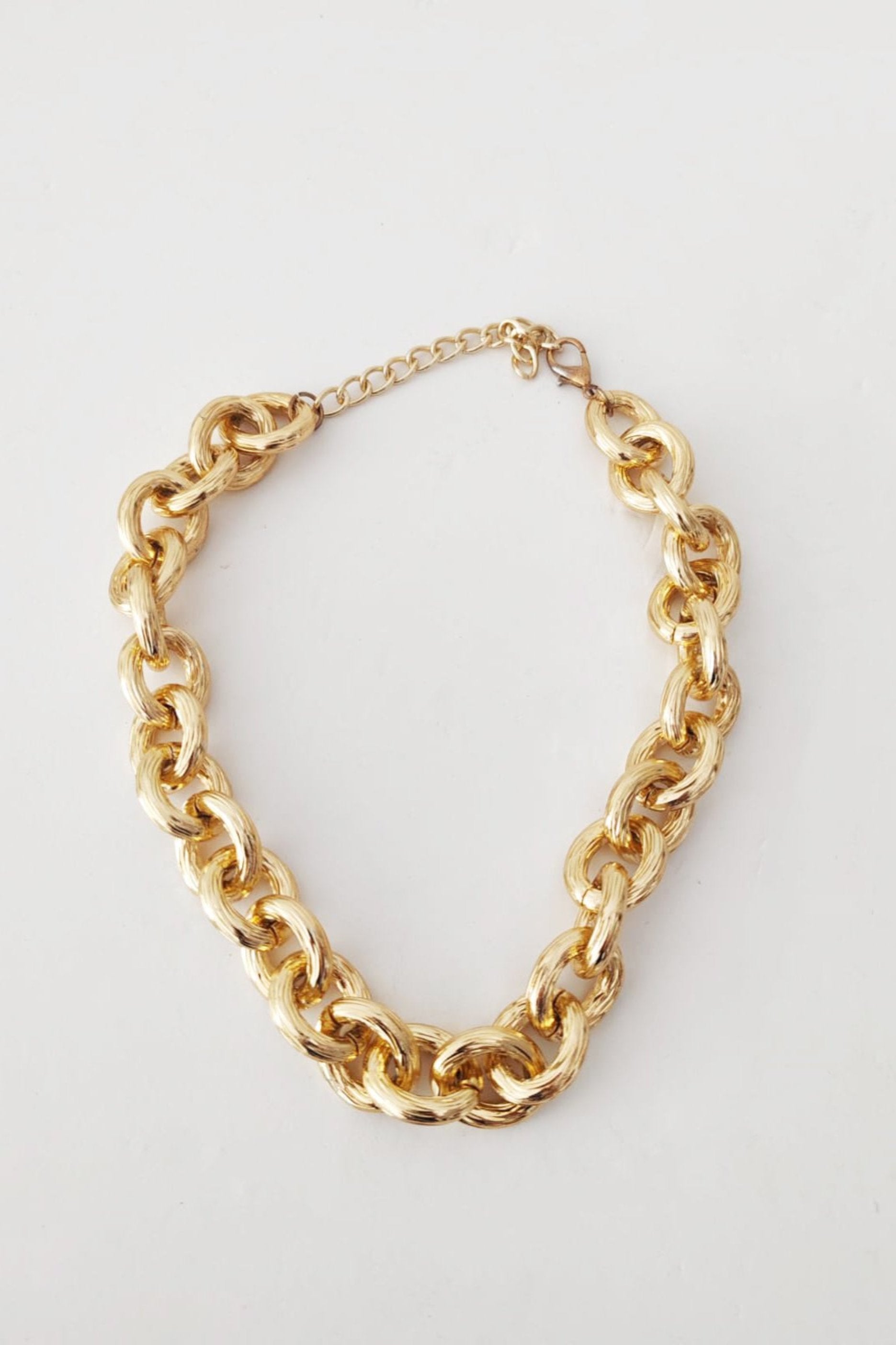 Gold Single Chunky Chain Necklace