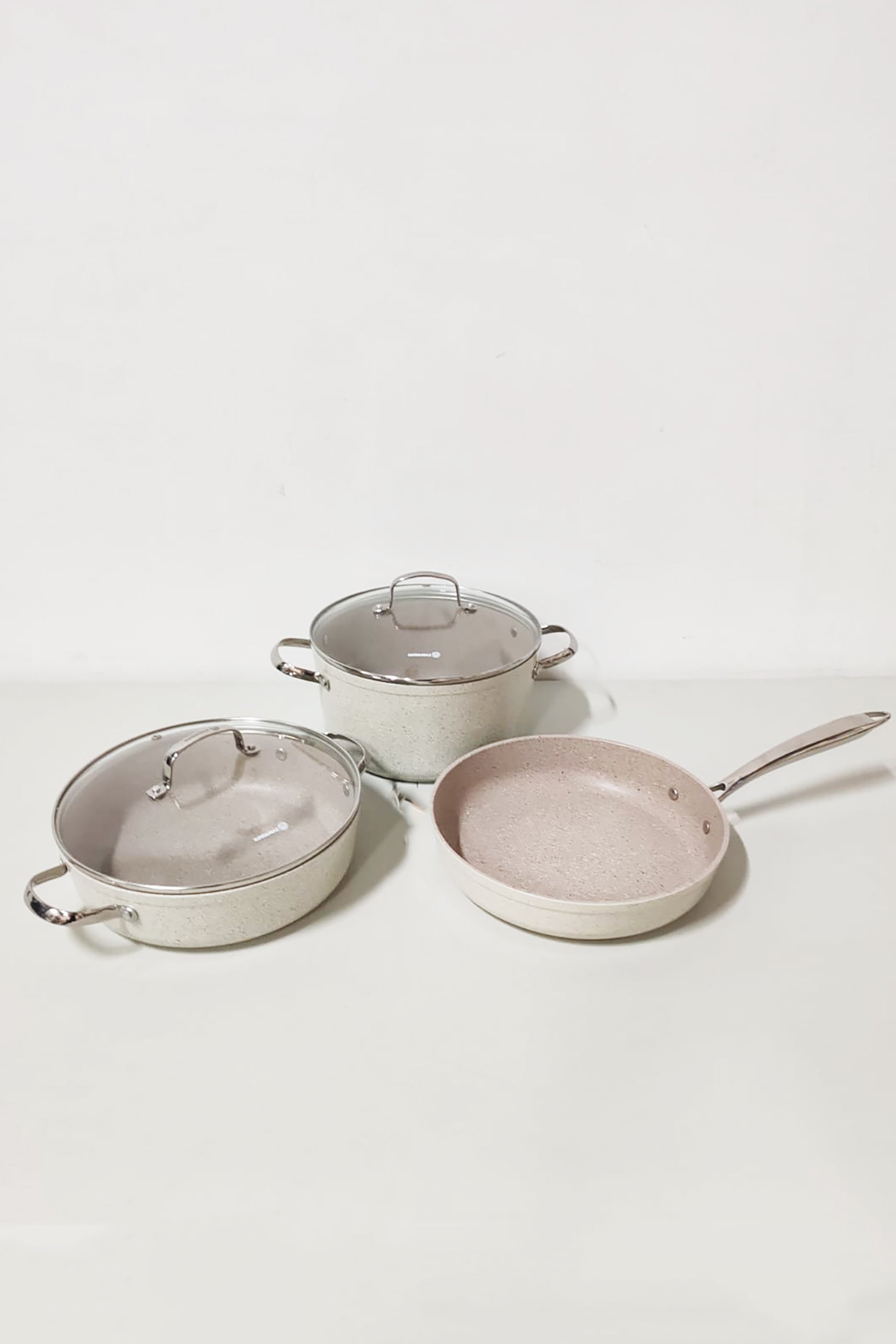 Cookware Set in Light Grey Granite Finish