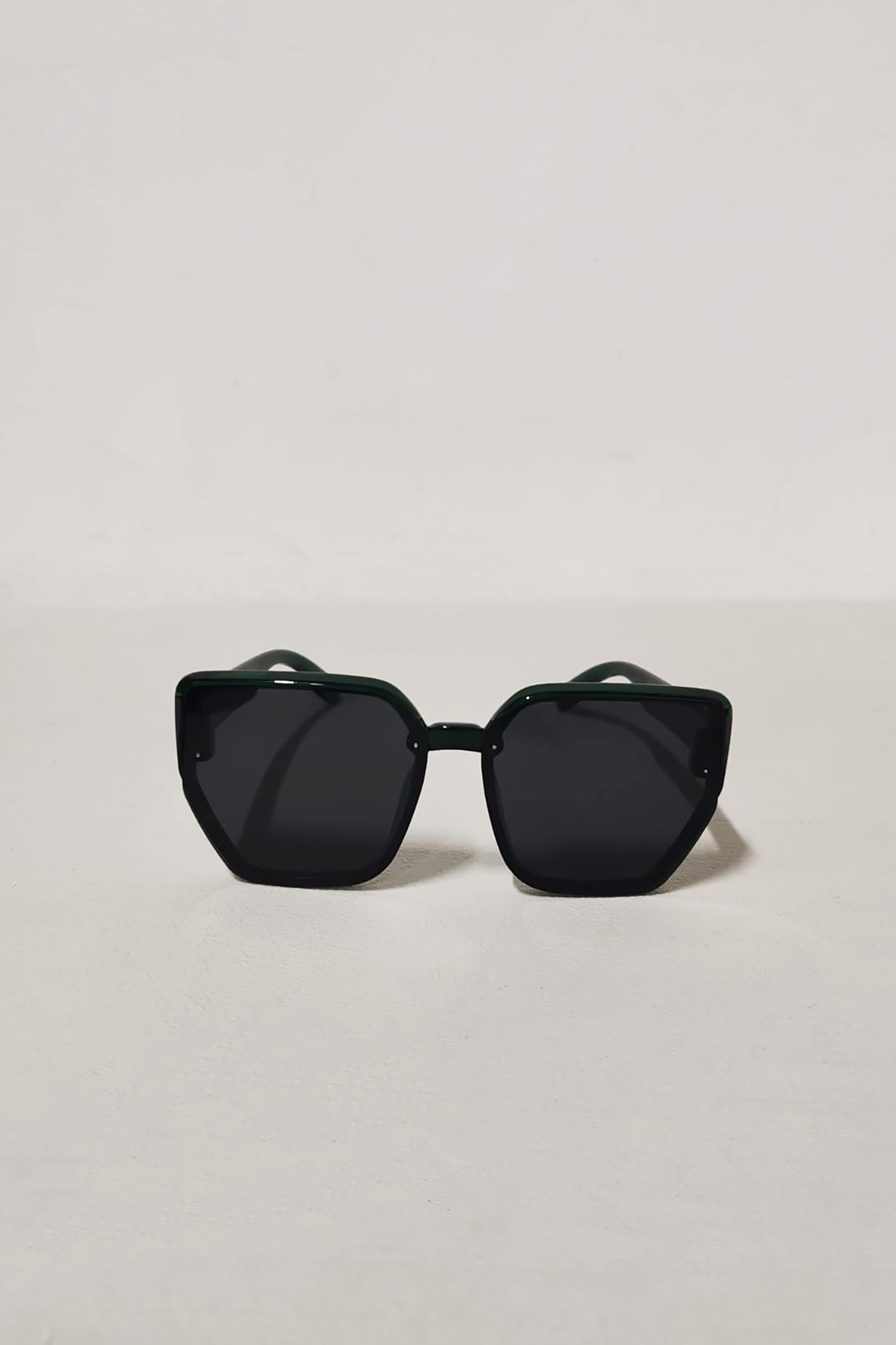 Oversized Green Frame Sunglasses