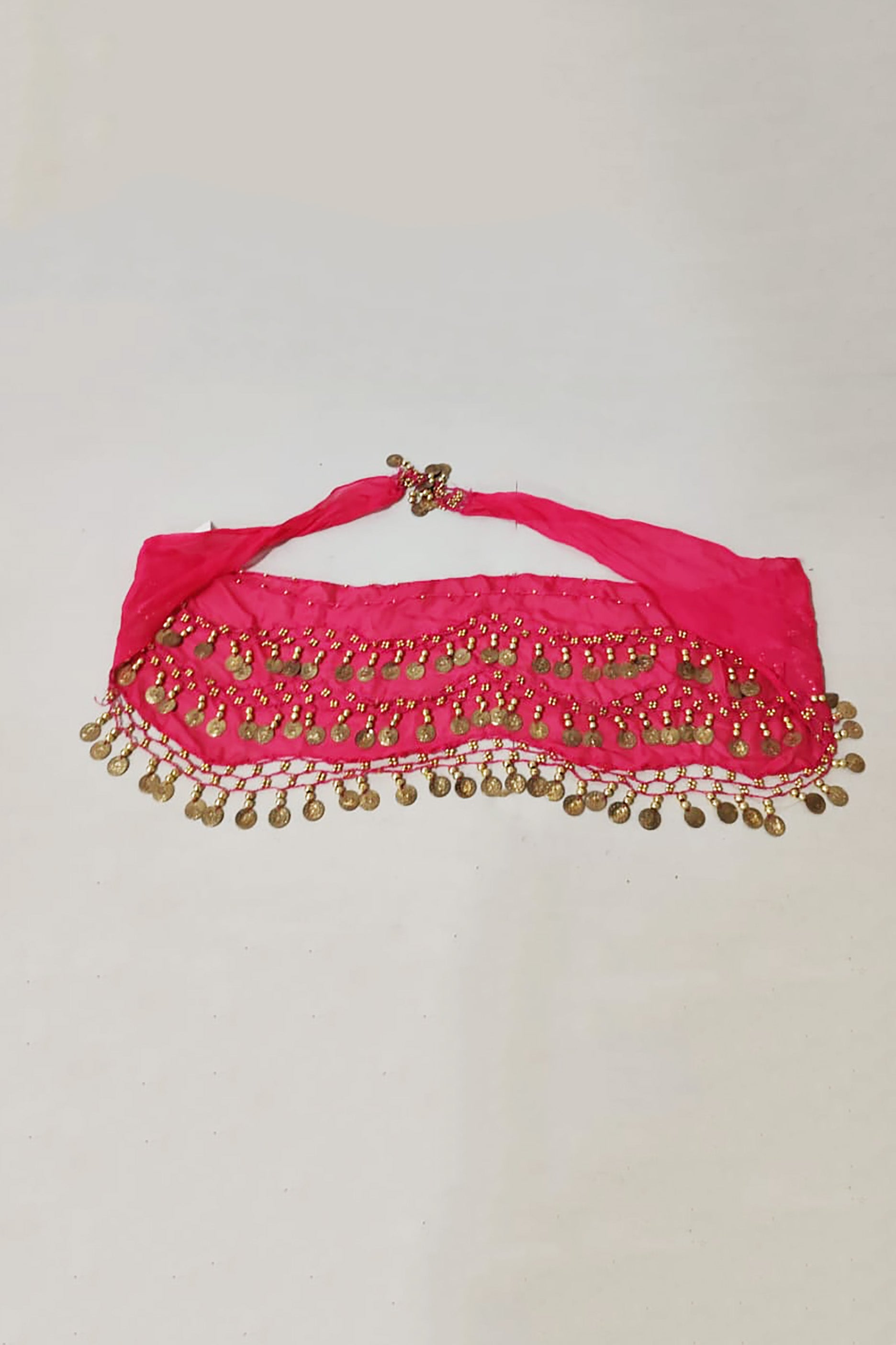 Pink Belly Dance Waist Chain Scarf