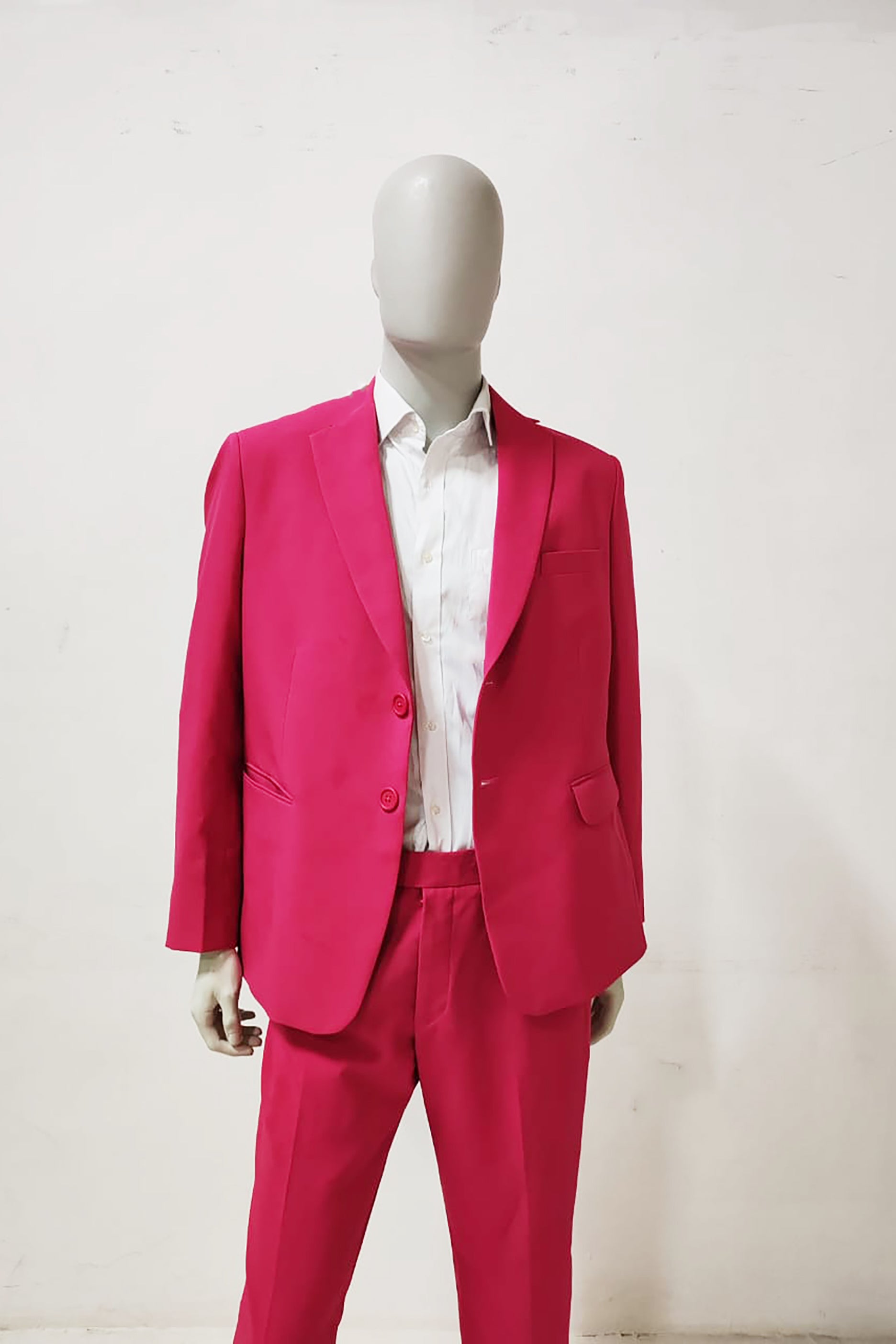 Mens Pink Formal Suit