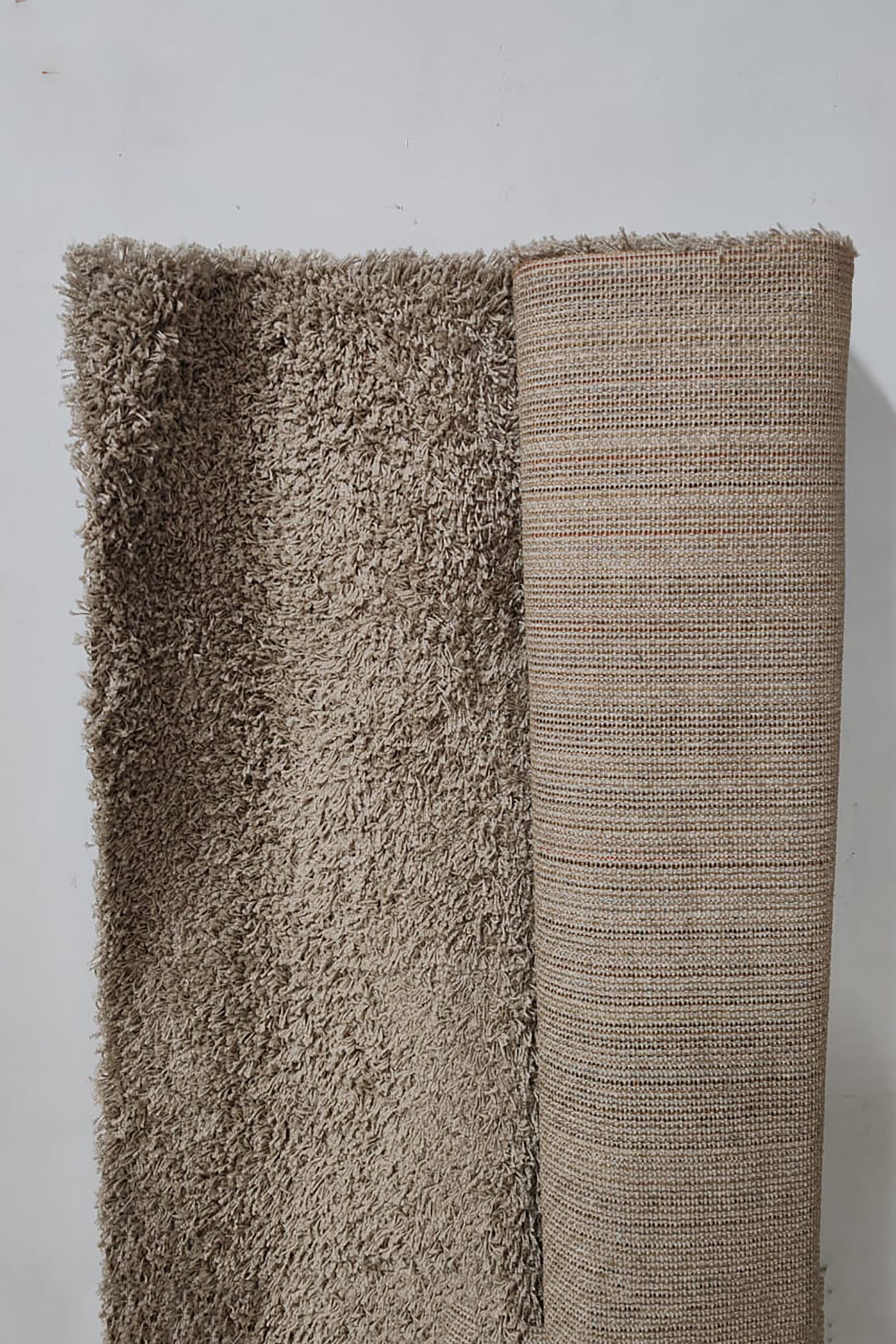 Beige Deep-pile Rug 160x220cm