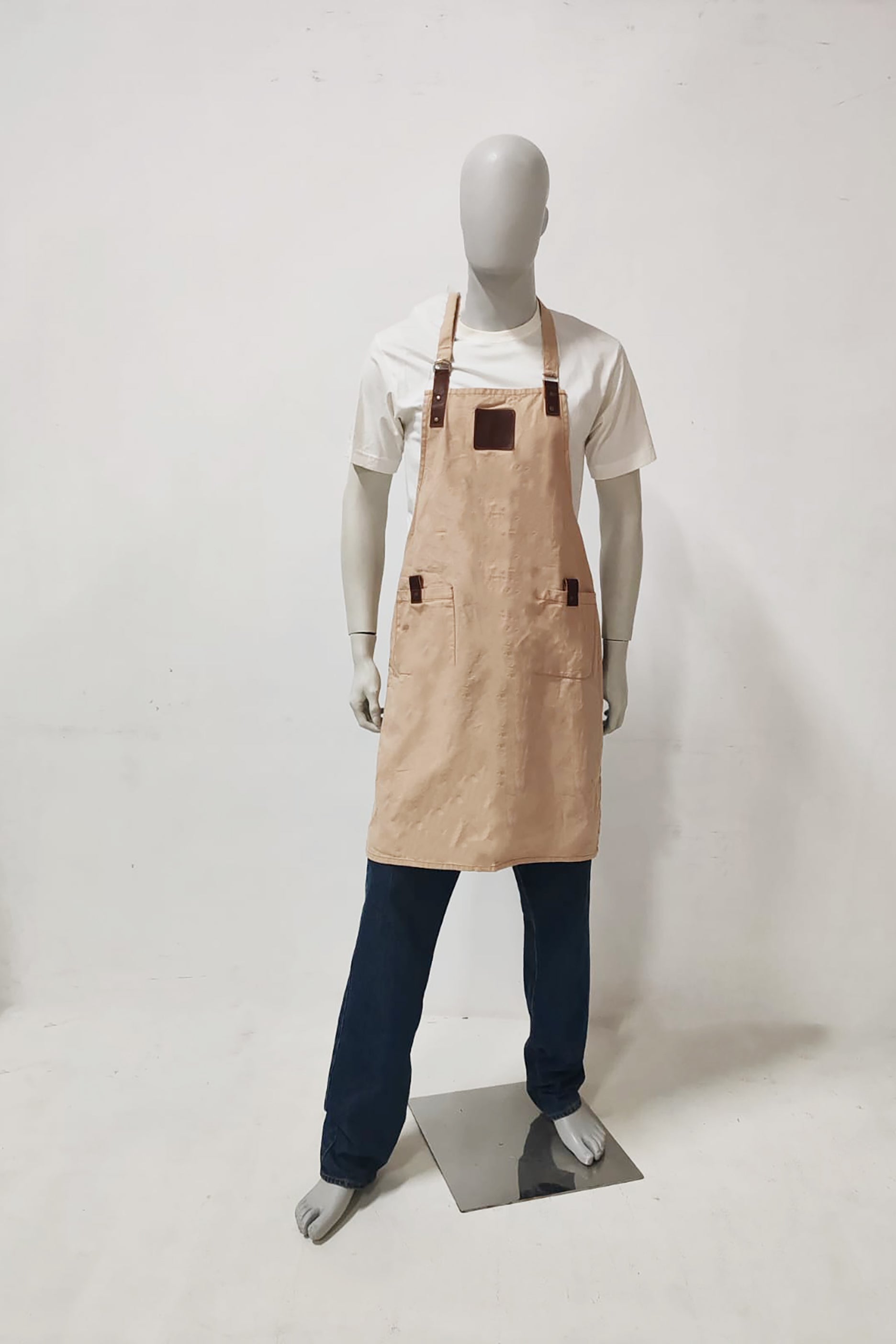 Beige Work Apron