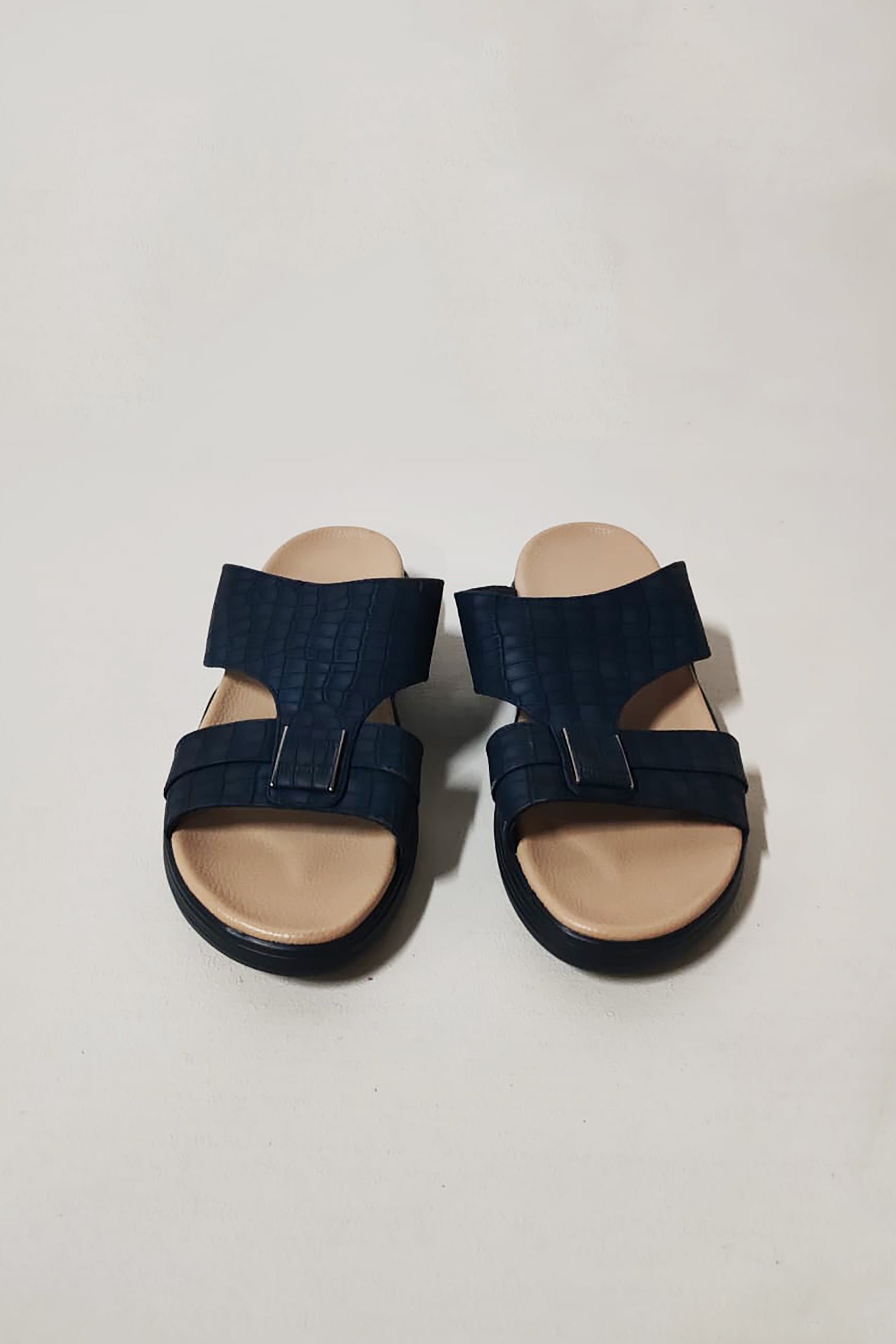 Arabic Rubber Sandals for Men (Beige & Blue)