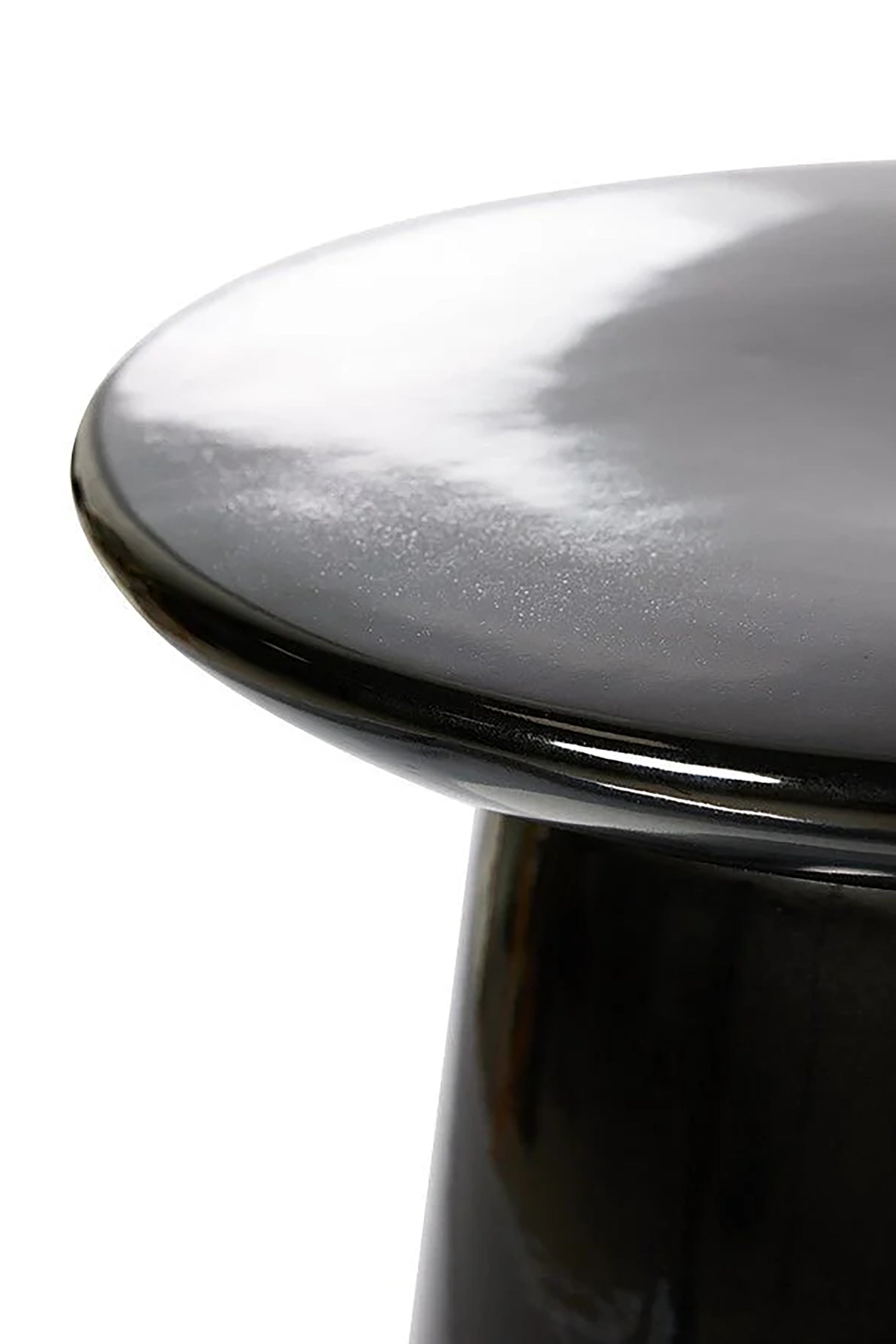 Black Earthenware Side Table (40x40x43cm)