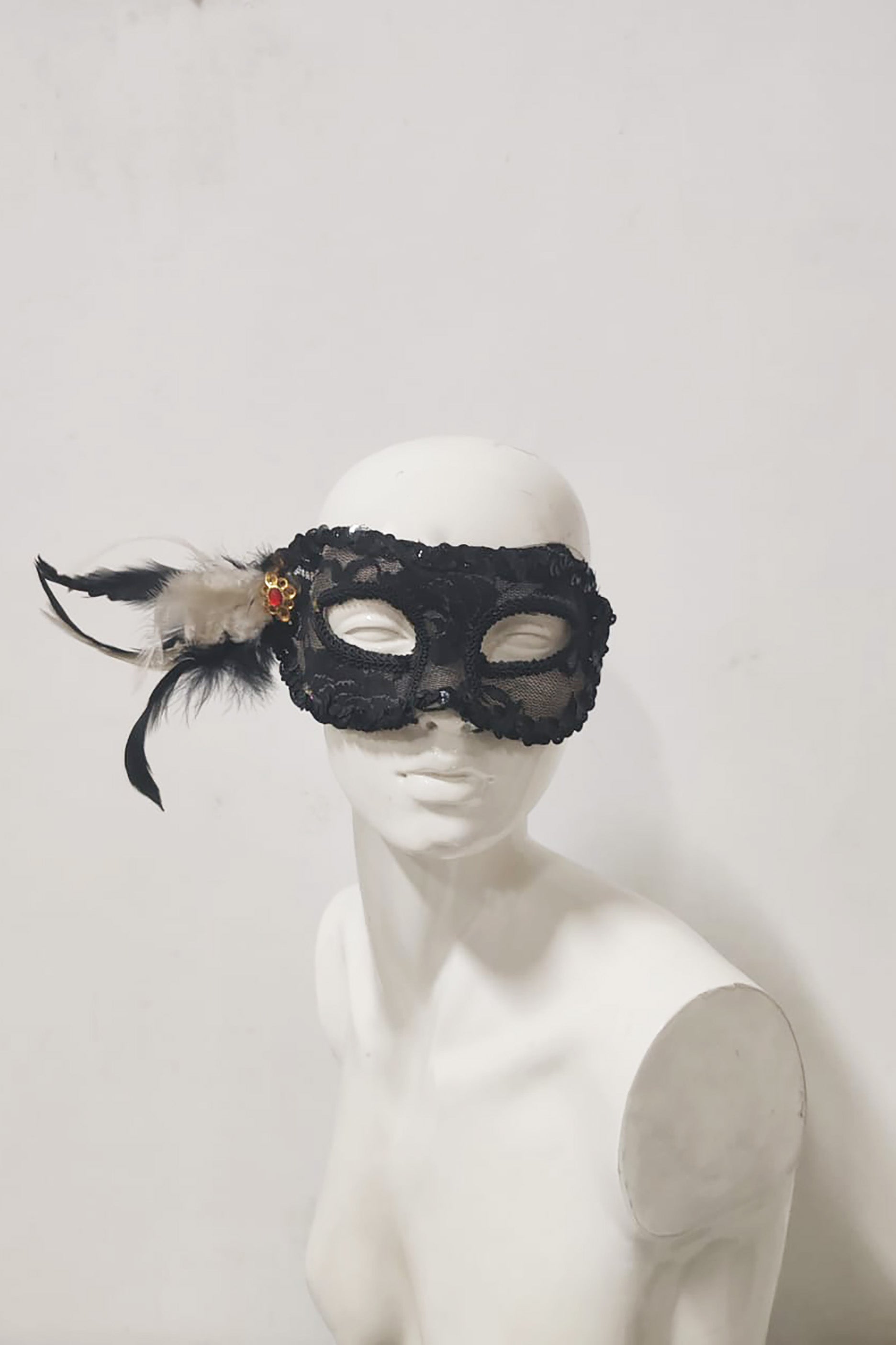 Venetian Black Masquerade Mask