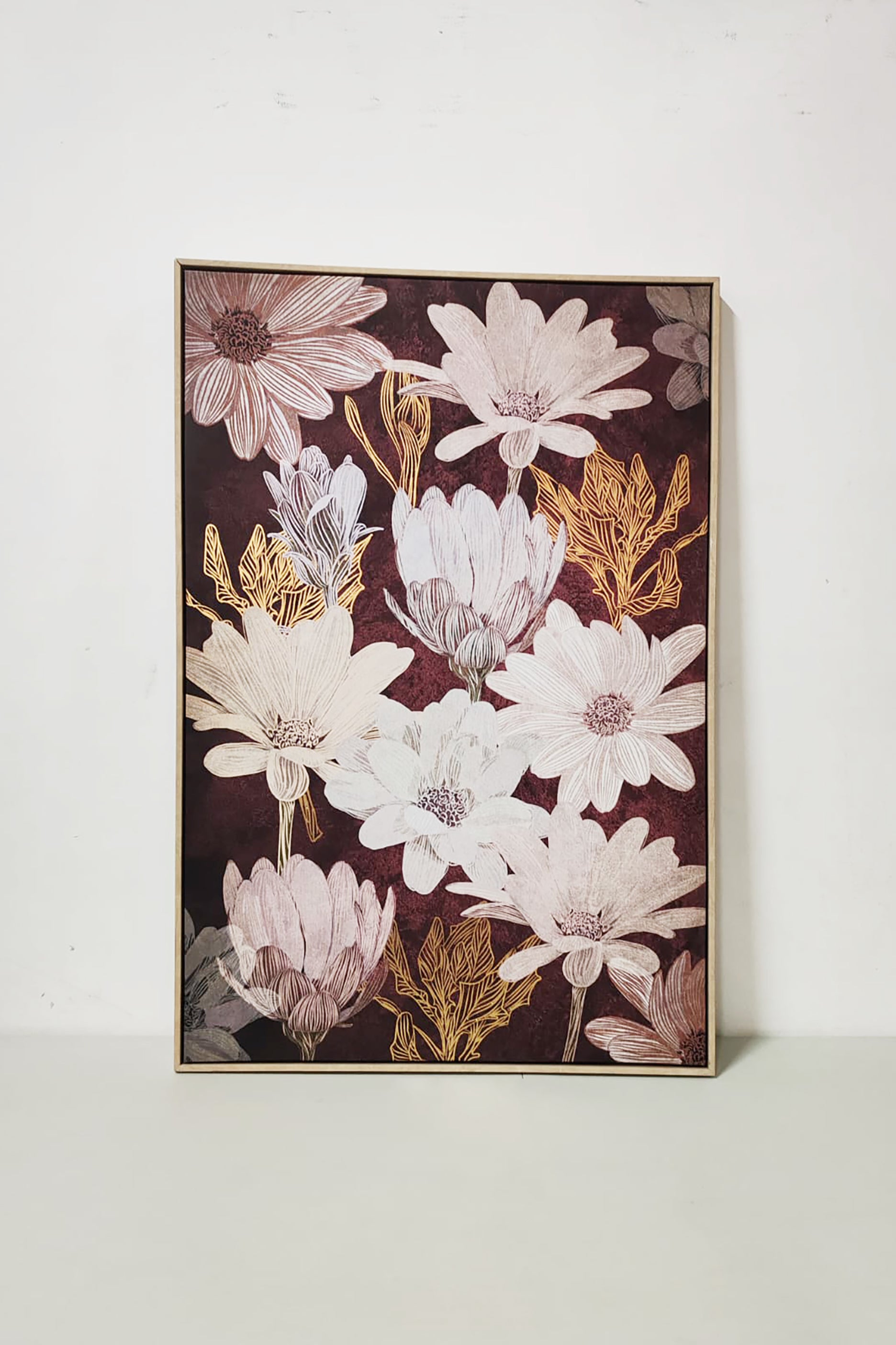 Floral Printed Artworks Framed Canvas Art (2pcs available)