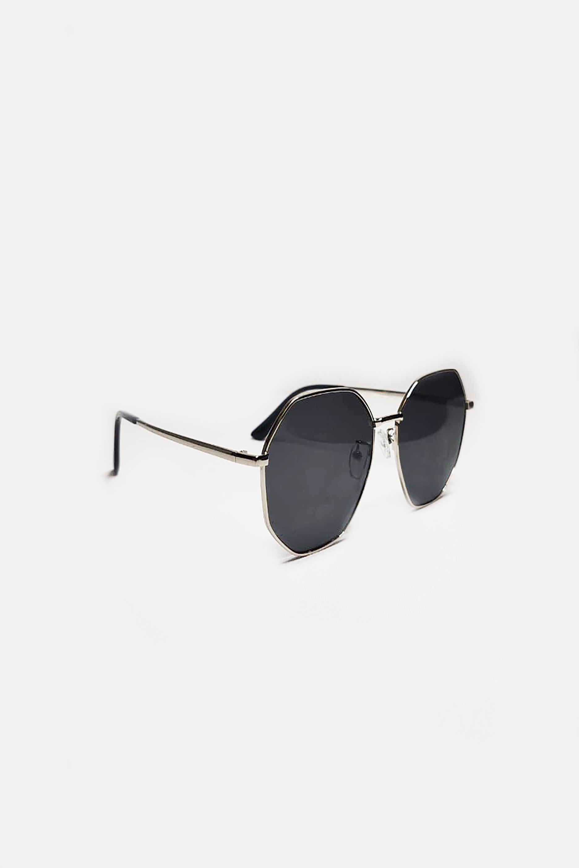 Silver Frame Sunglasses with Black Tinted