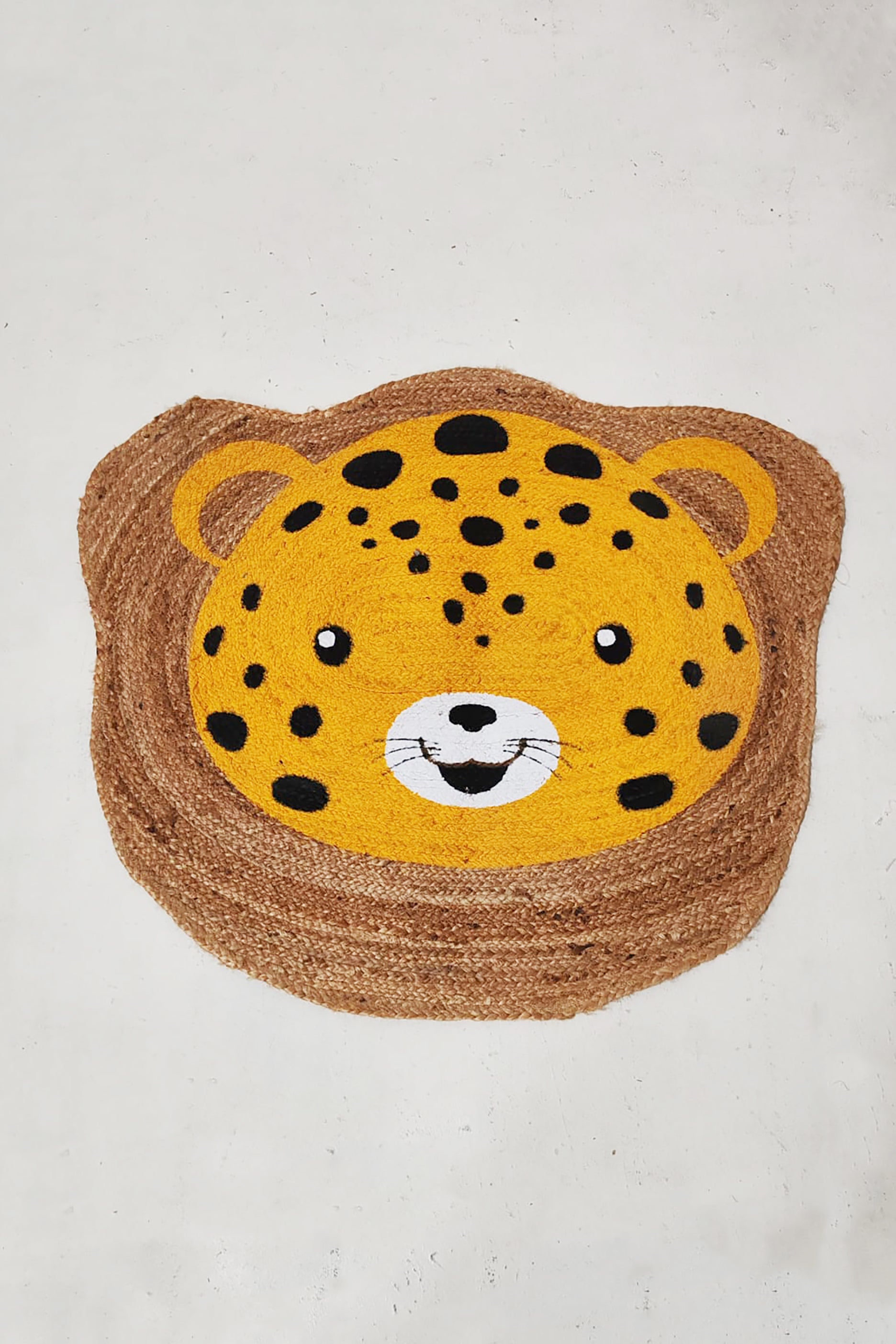 Kids Cheetah Jute Rug (100cm)