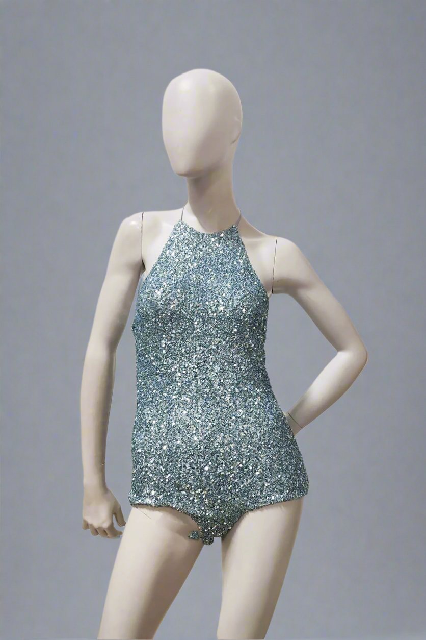 Silver sequin bodysuit (Small)