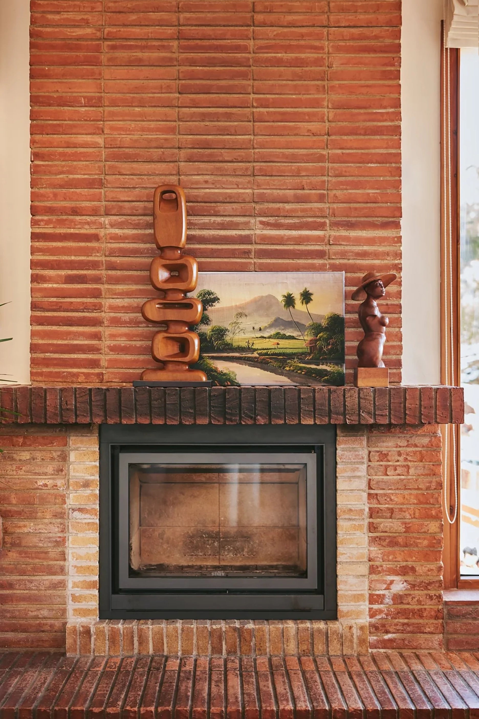 Hand Carved Wooden Sculpture (25x9x71cm)