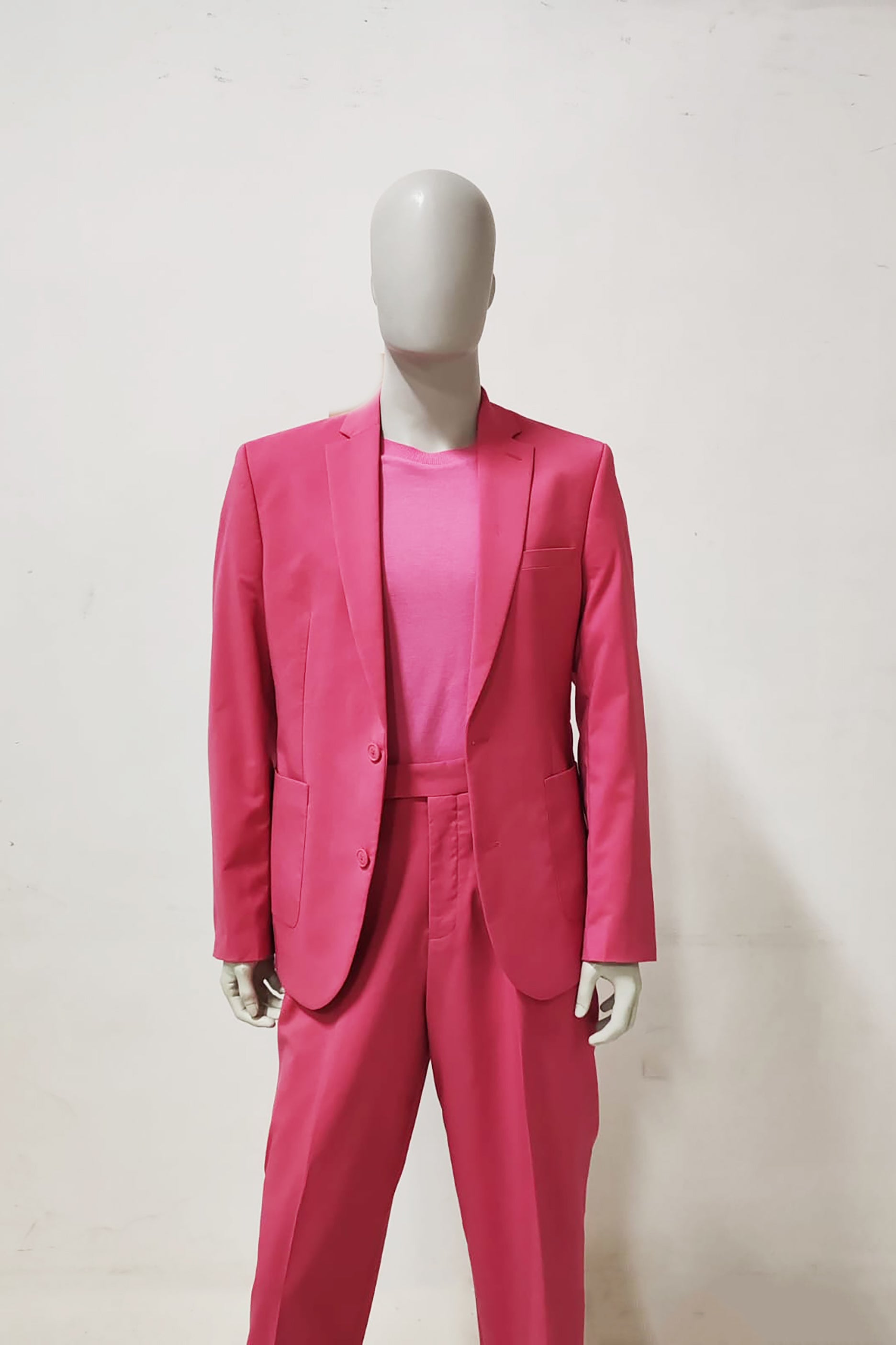 Mens Pink Formal Suit
