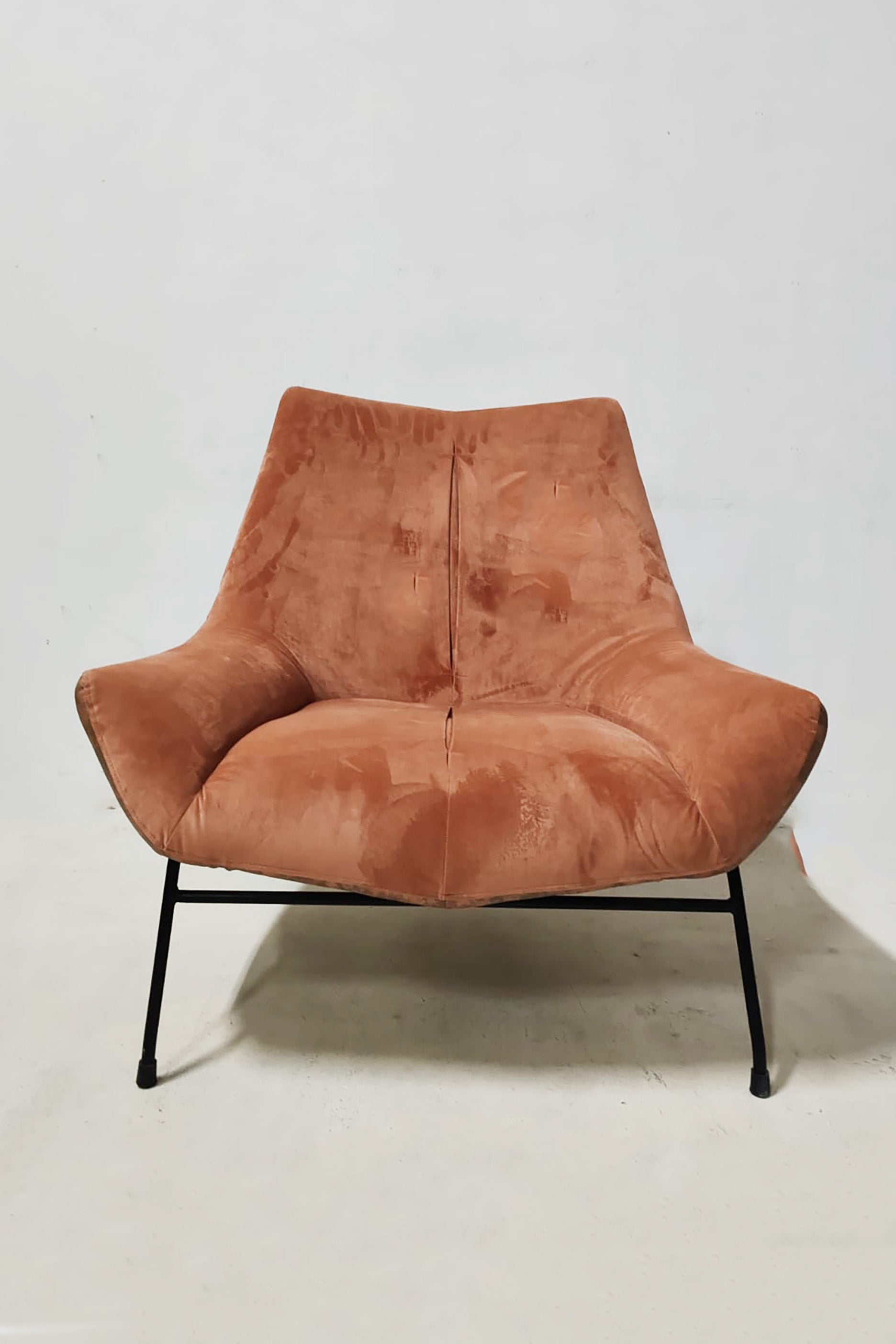 Blush Velvet Accent Chair