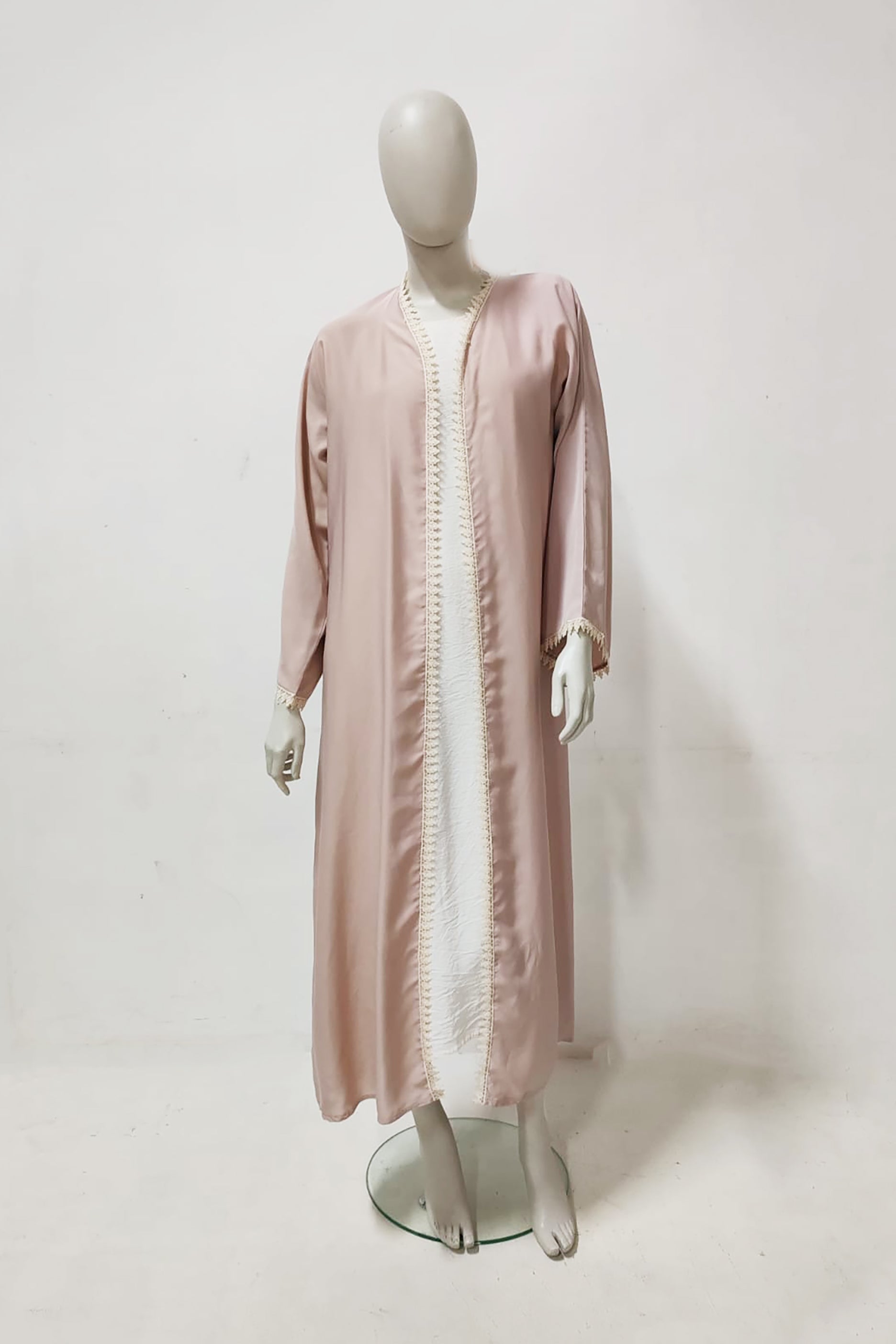 Beige Satin Abaya