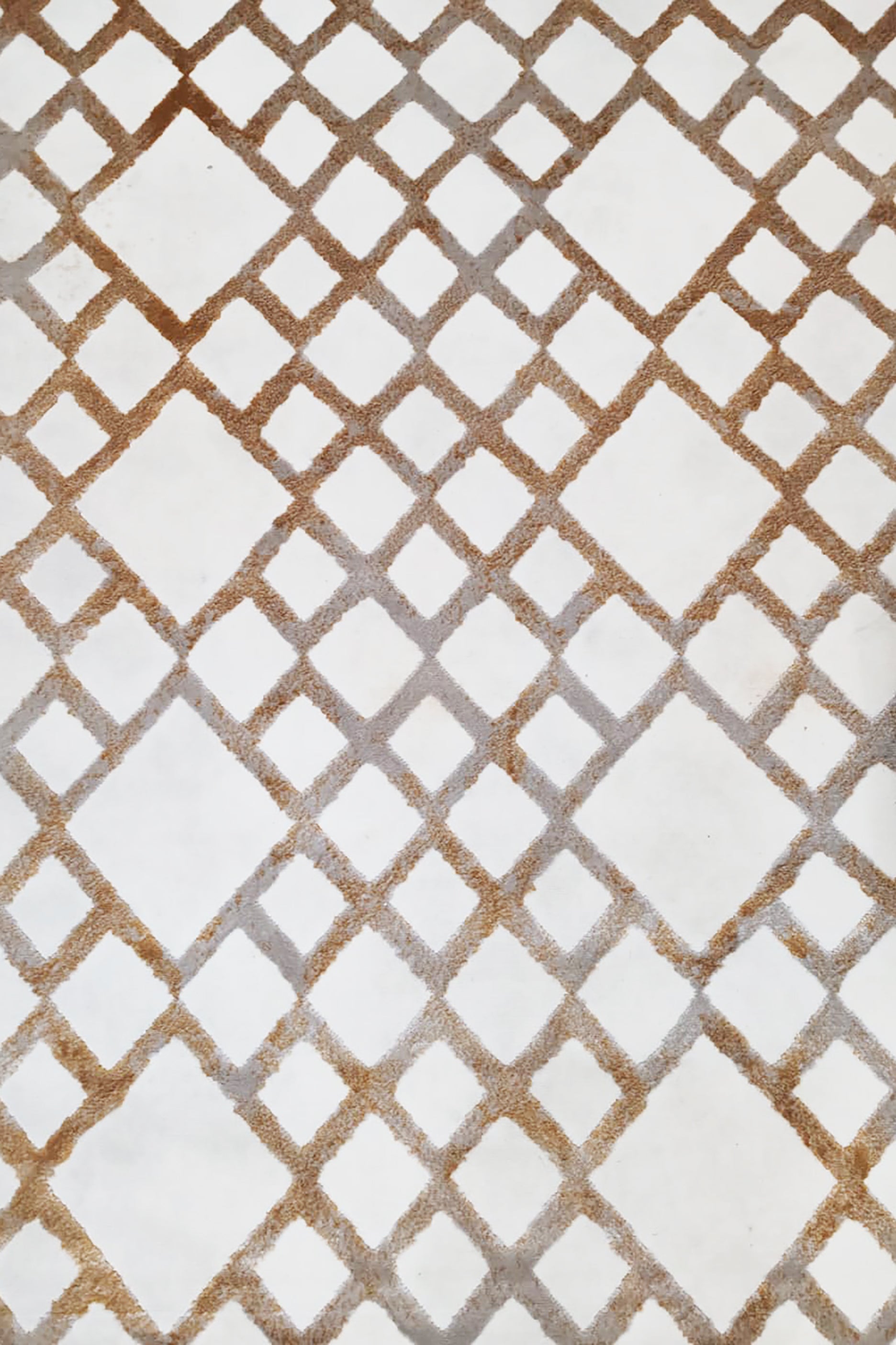 Beige Trellis Print Anglo Rug (150x220cm)