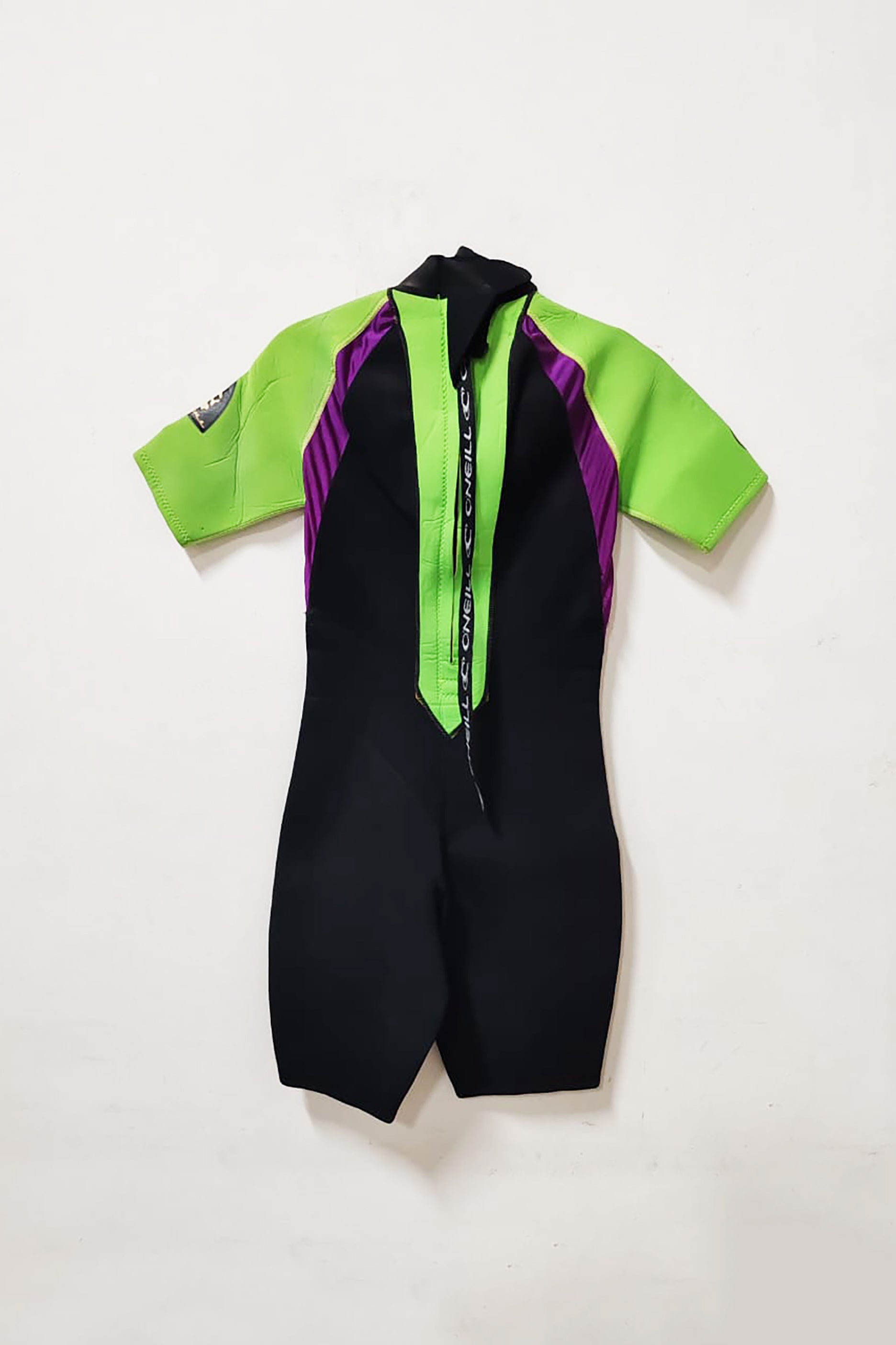 Kids Black and Green Water Wetsuit (Size 8)