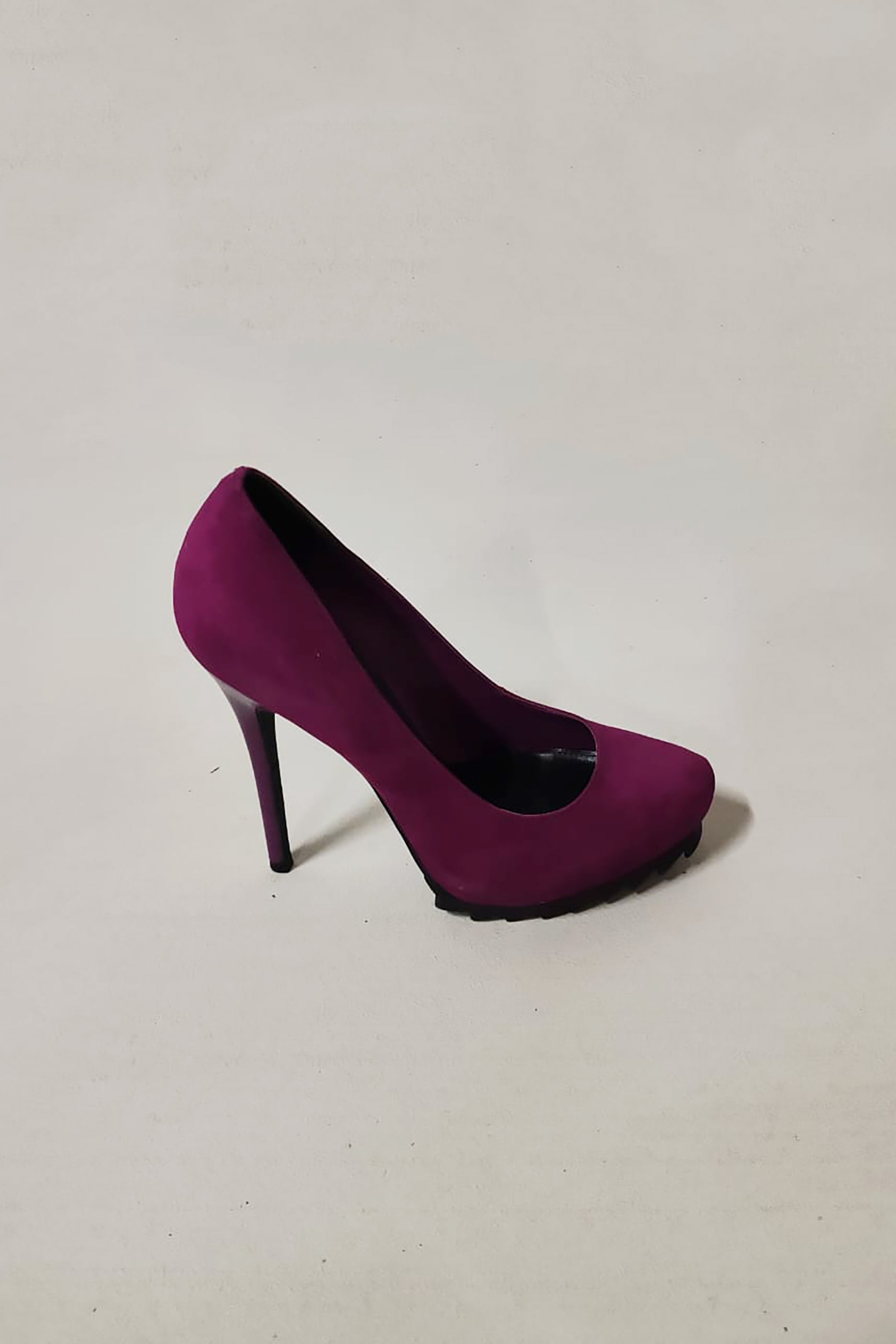 Ladies Violet High Heel Suede Shoes (Eu39)