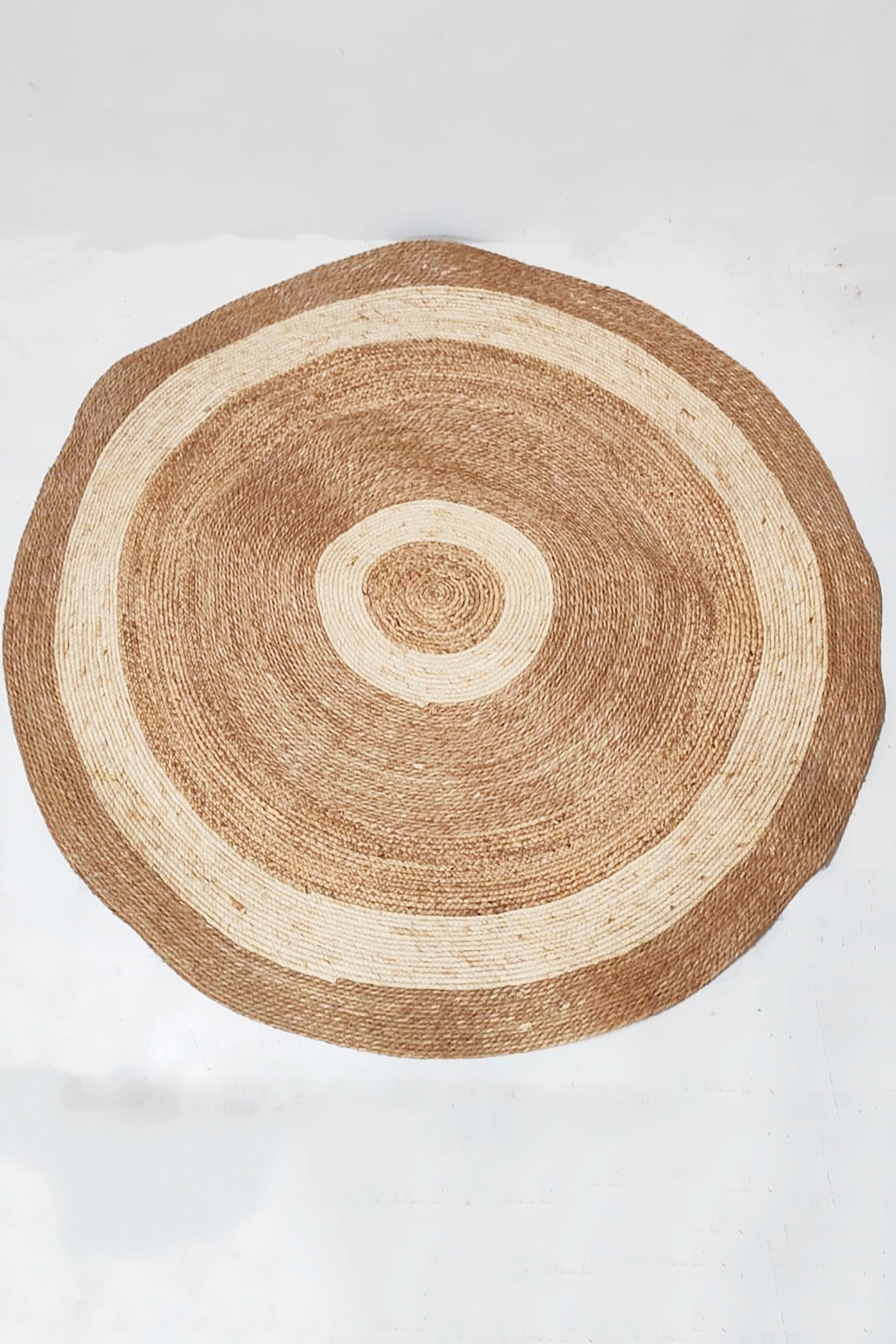 Two-tone Round Jute Rug (D-200cm)