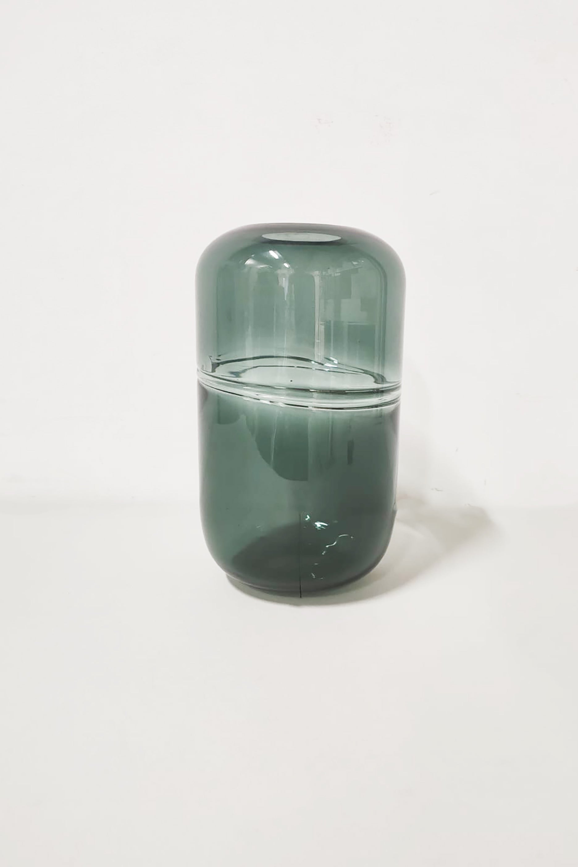 Large Smoke Green Glass Vase (H33cm)