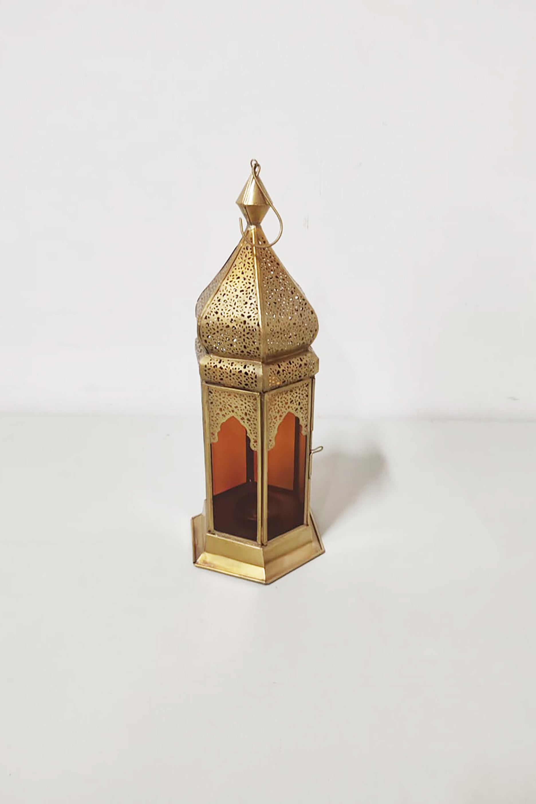 Gold Metal Lantern (H33cm) (2pcs available)