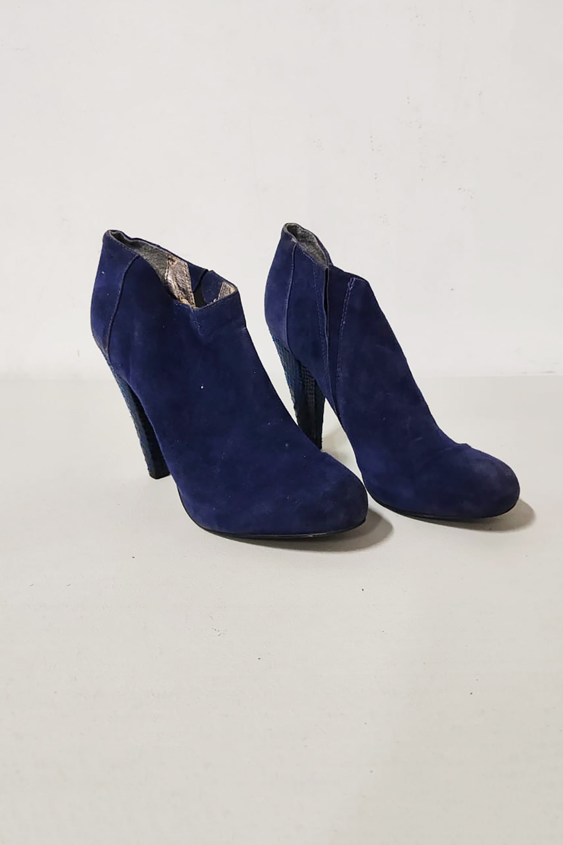 Blue Suede Ankle Boots (41Eu)