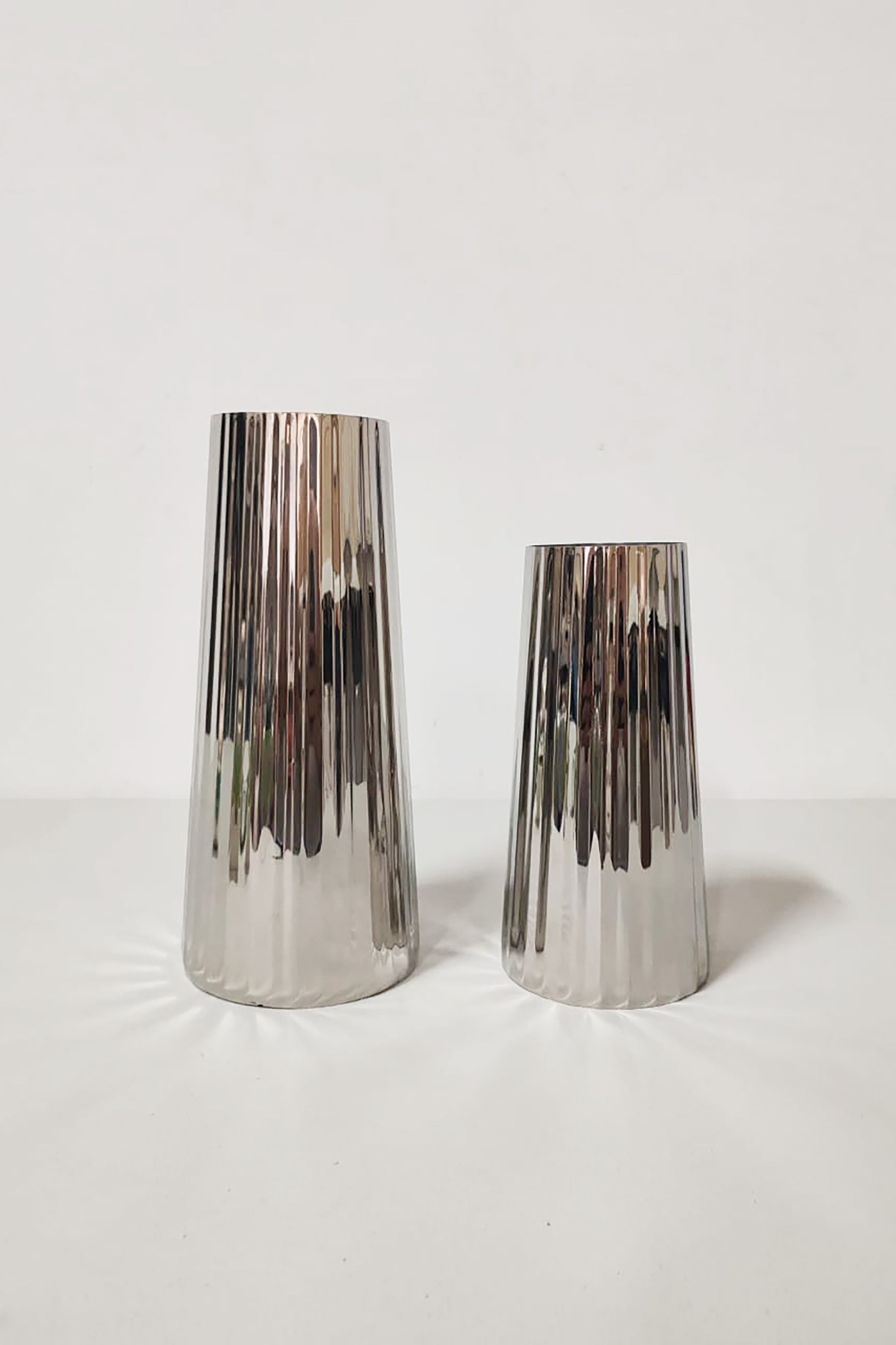 Silver Metallic Vase (Set of 2)