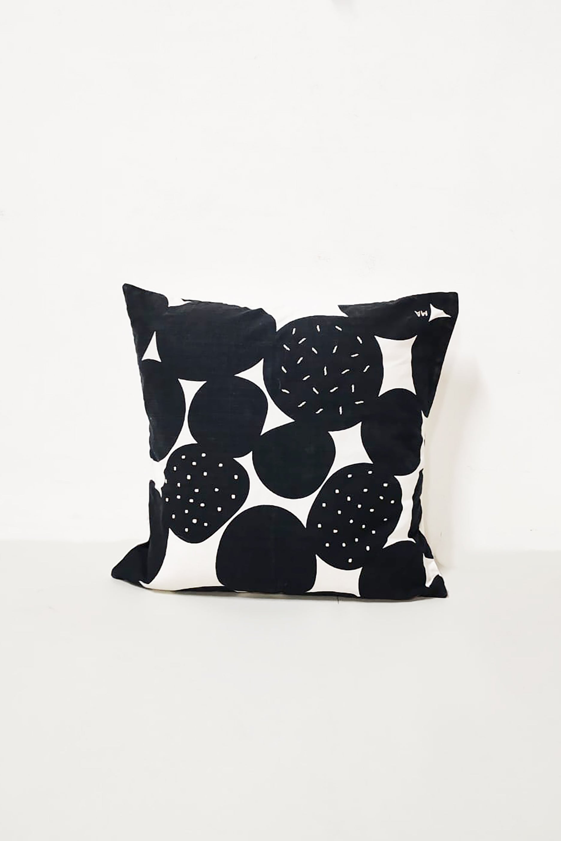 Black And White Polka Design Cushion