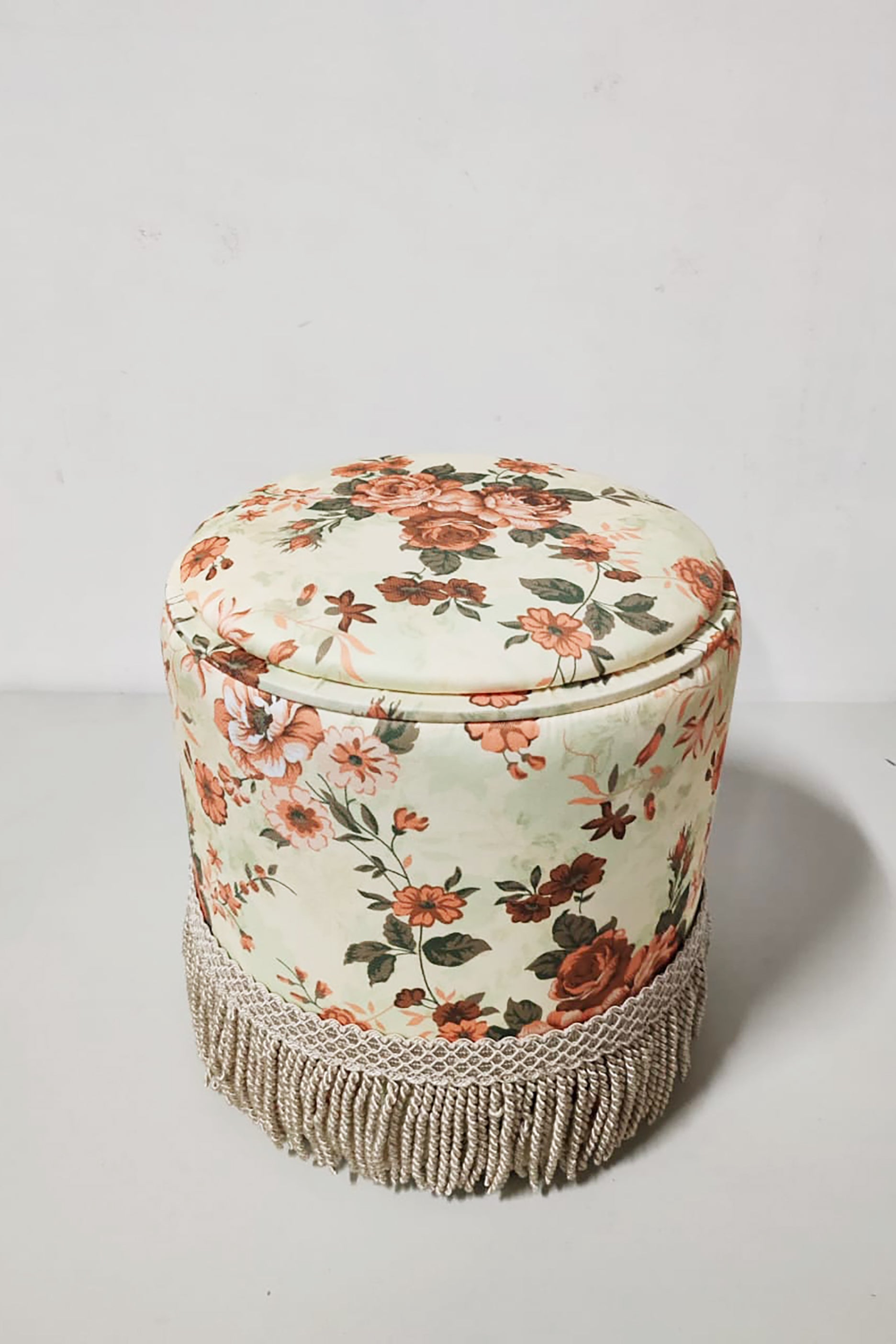 Round Fringe Ottoman