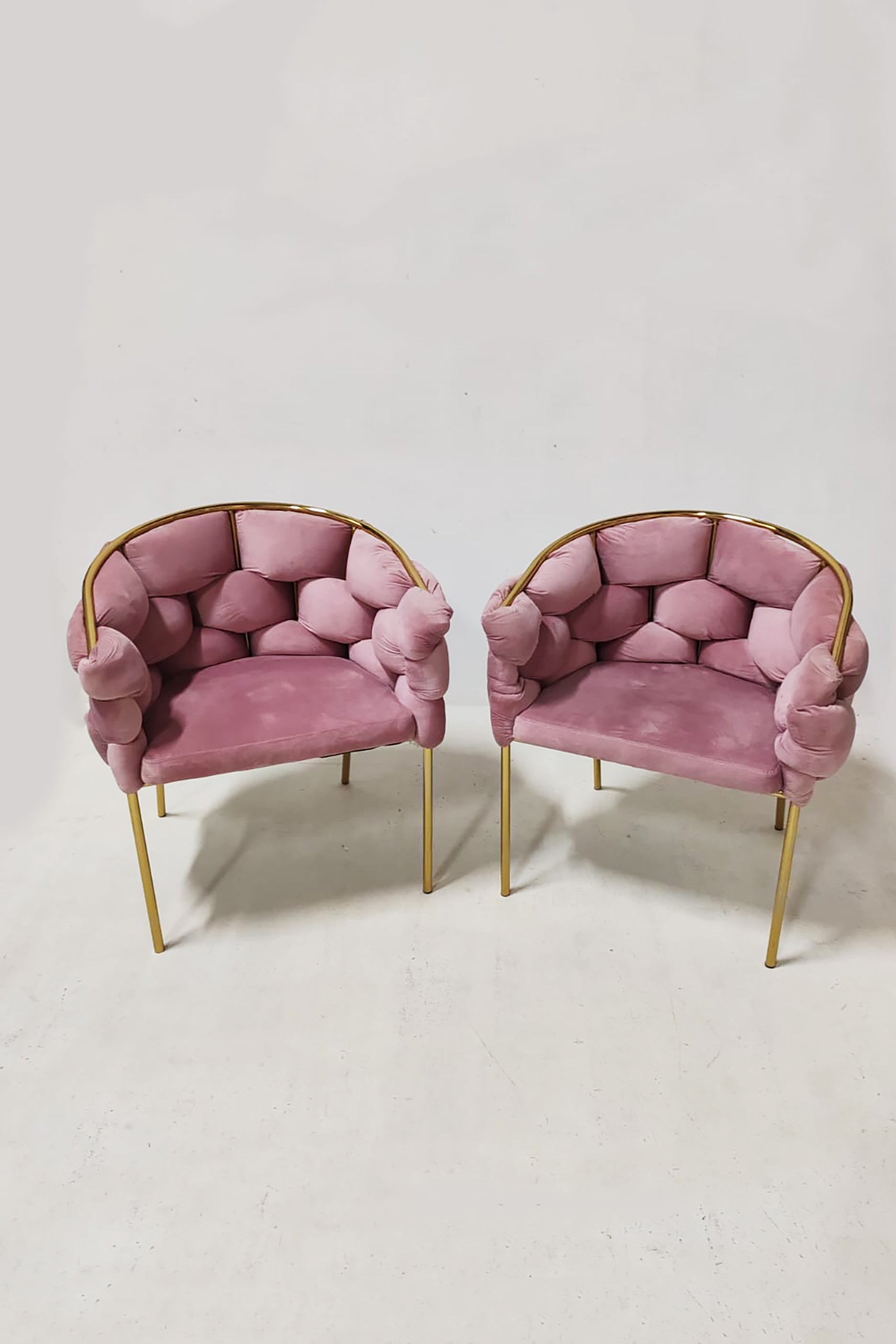 Modern Pink Accent Design Chair (2 pieces available)