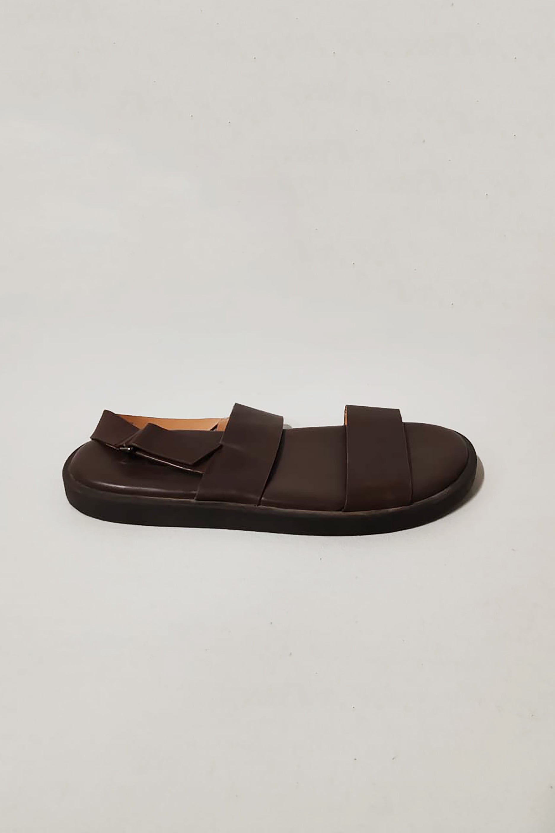 Brown Leather Double Strap Sandals