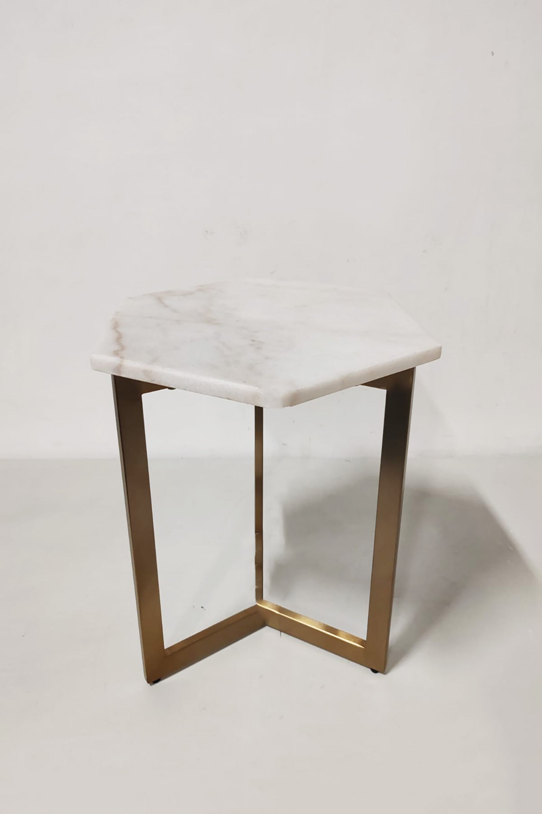Gold Frame Marble Top Table