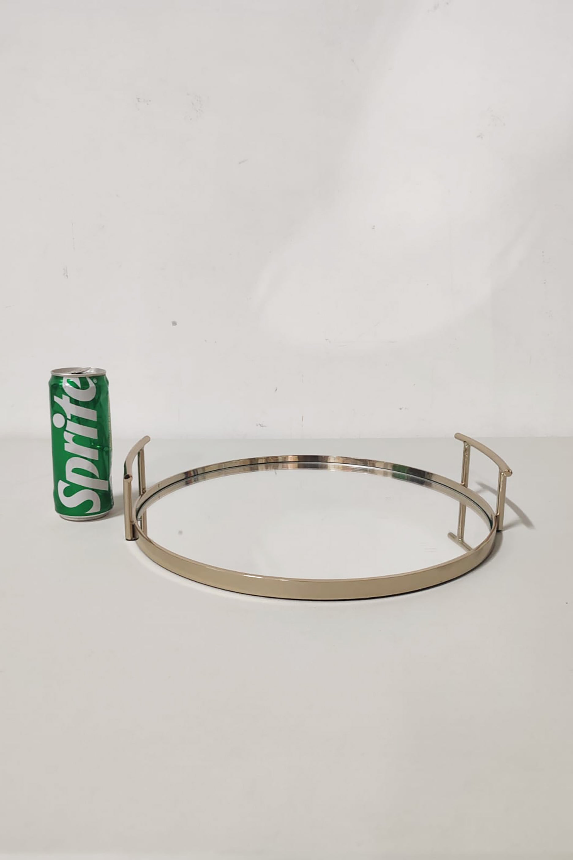 Silver Tray with Mirrored Base