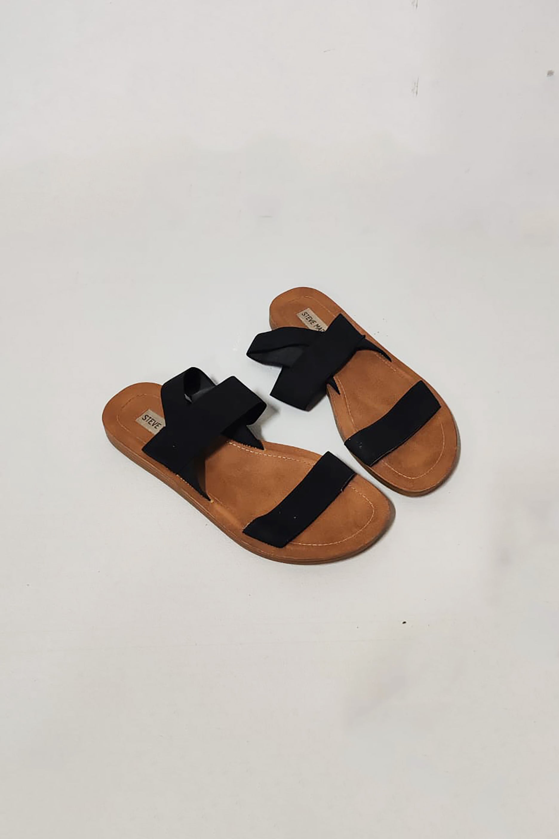 Brown Elastic Strap Sandals