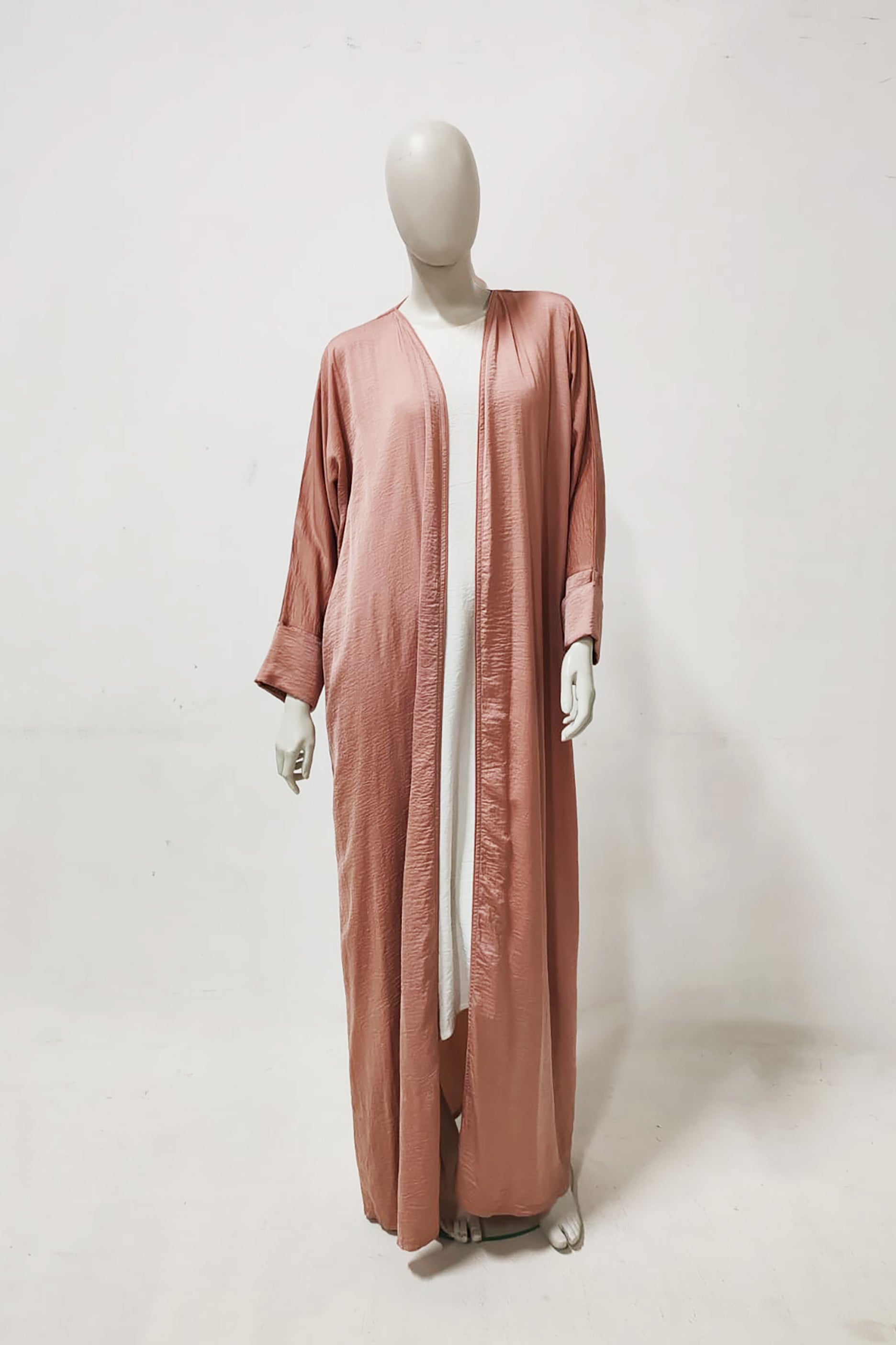 Pastel Peach Long Abaya