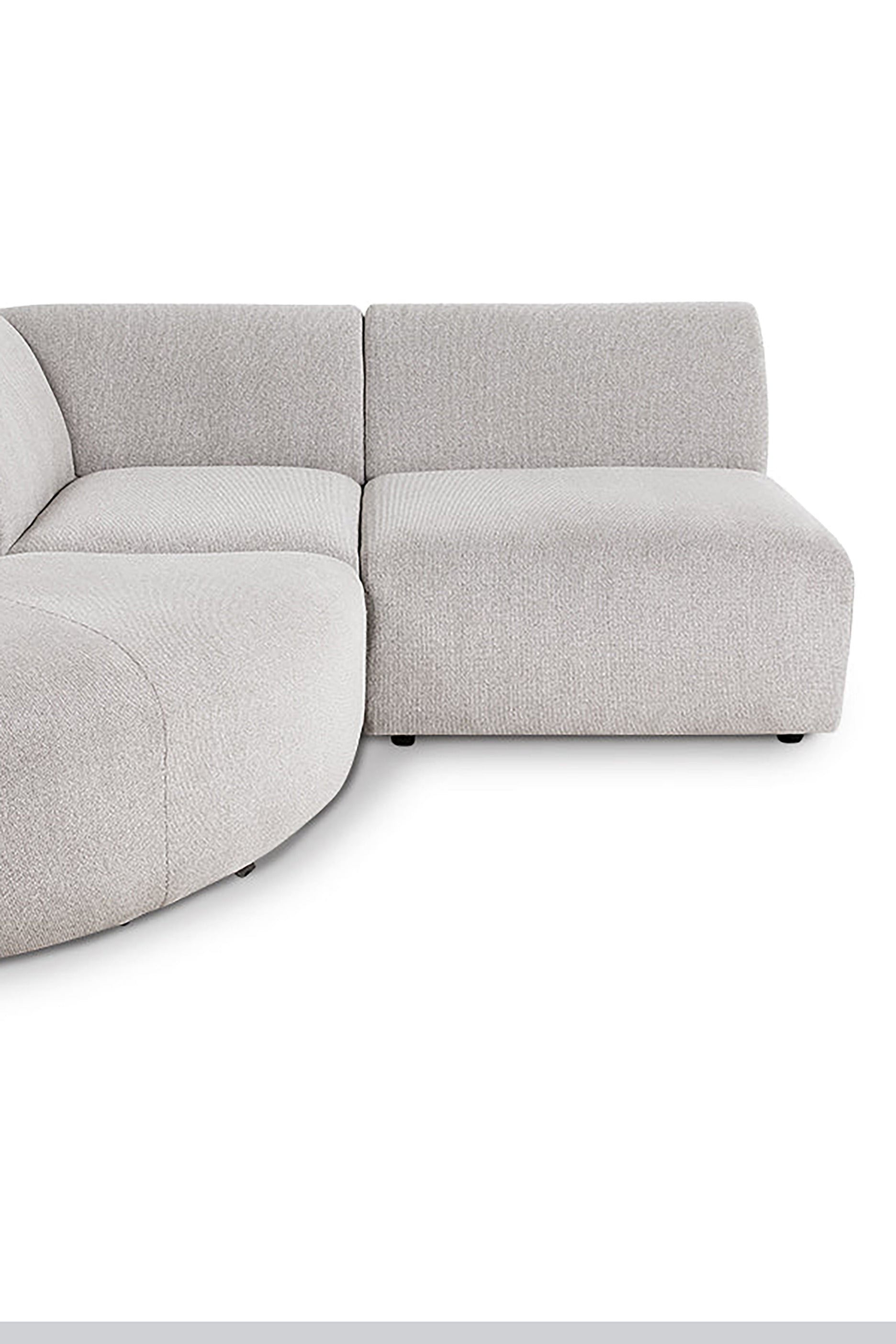 Sectional modern sofa in light grey