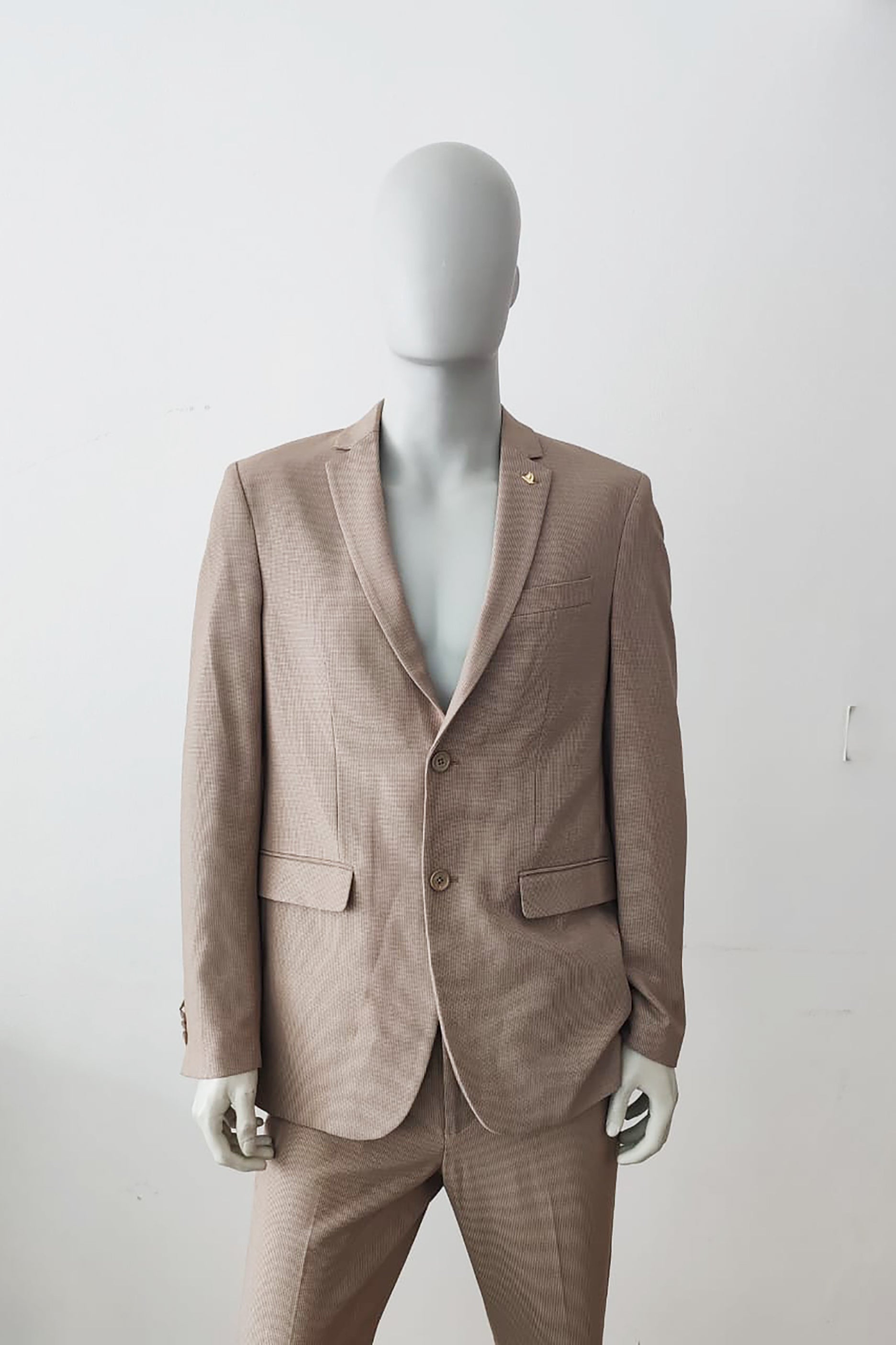 Mens Beige Formal Suit