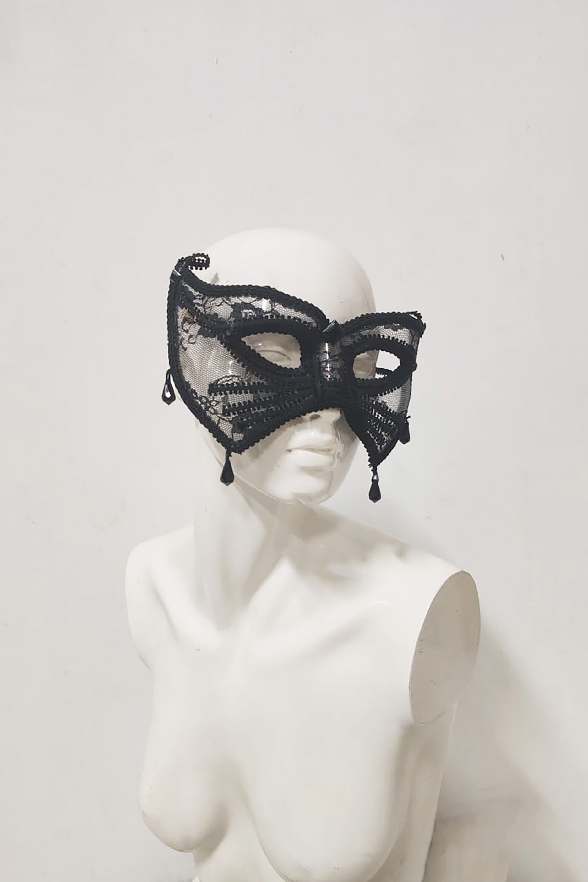 Black Transparent Lace Masquerade Mask