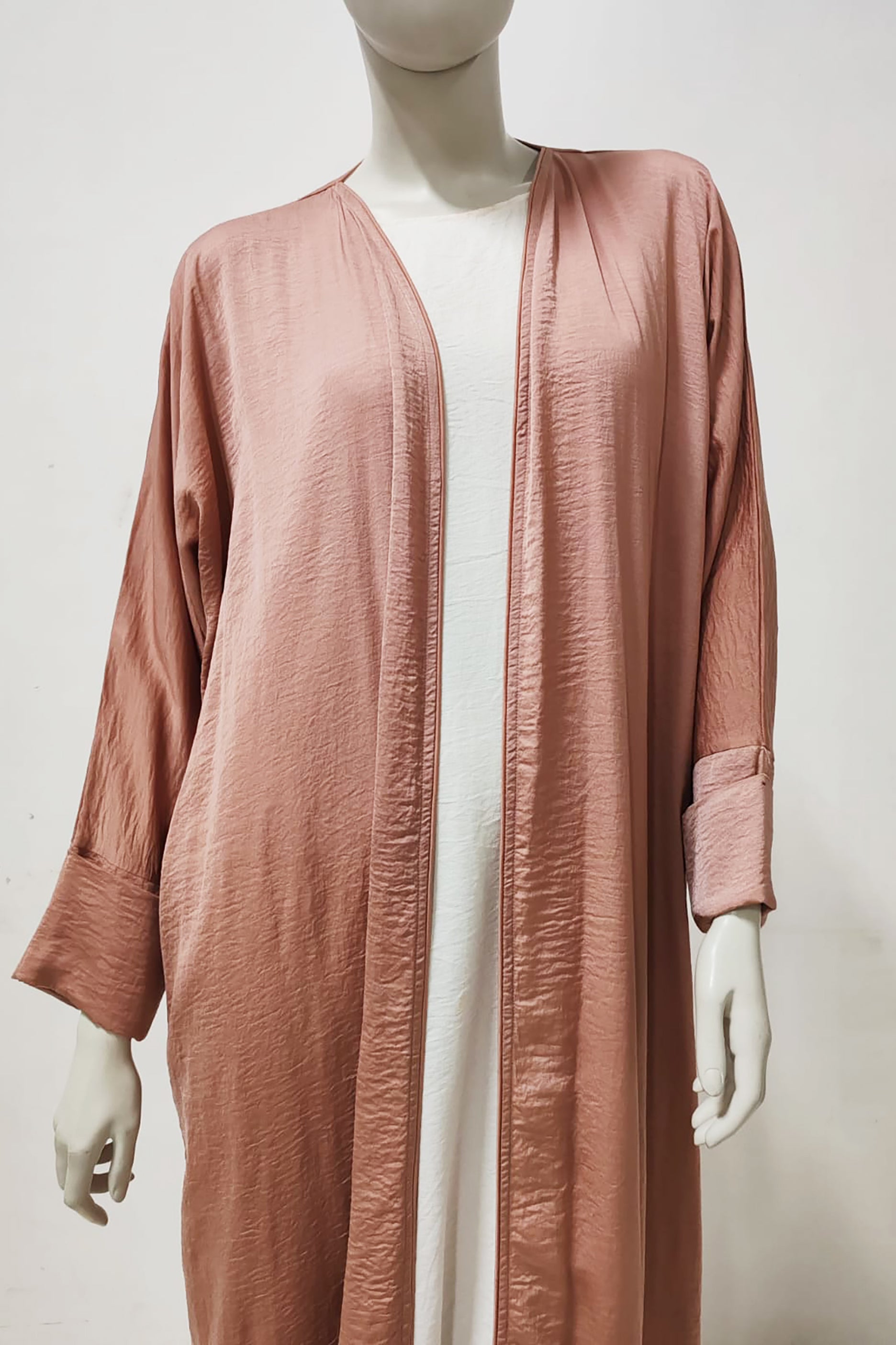 Pastel Peach Long Abaya