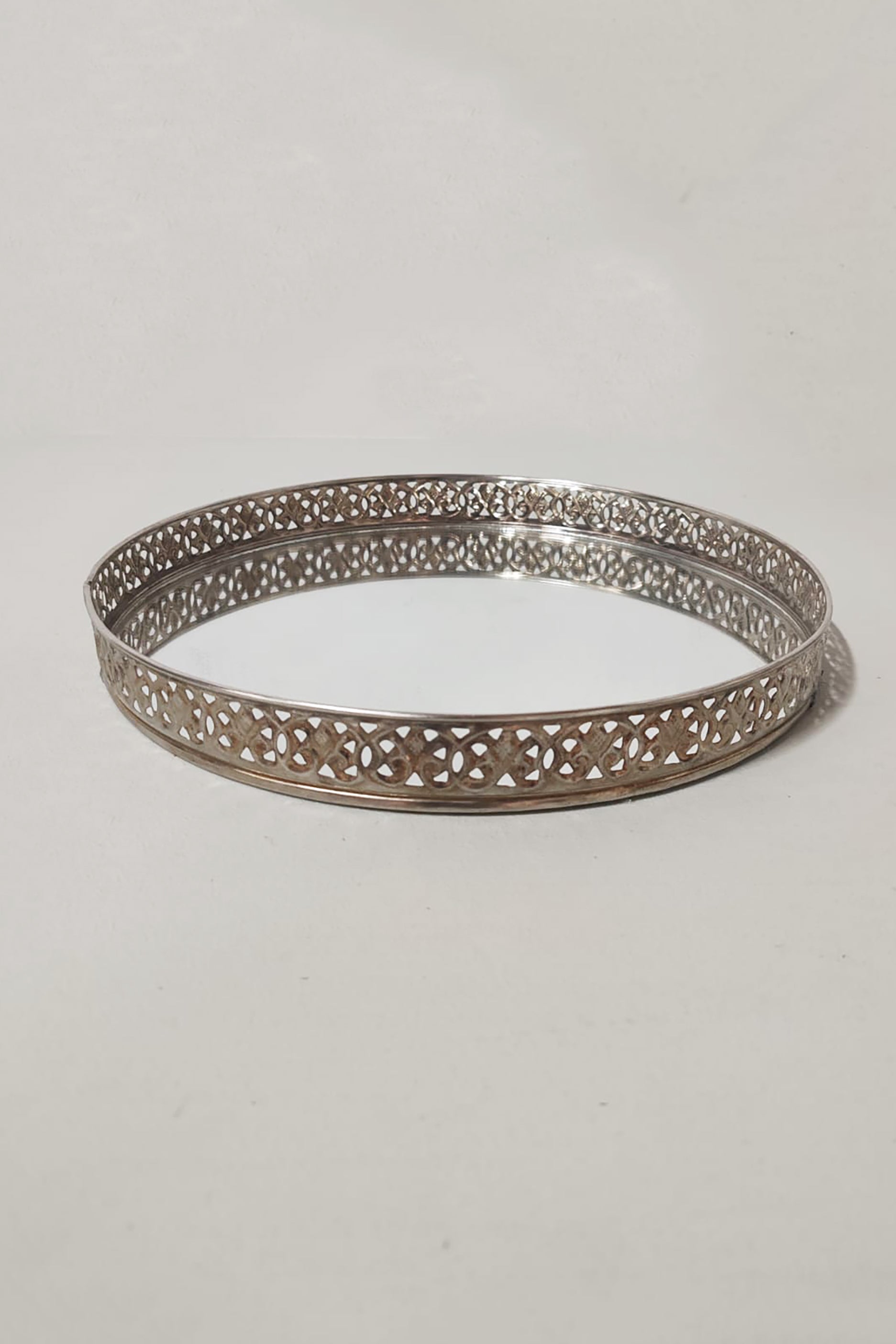 Round Mirrored Serving Tray