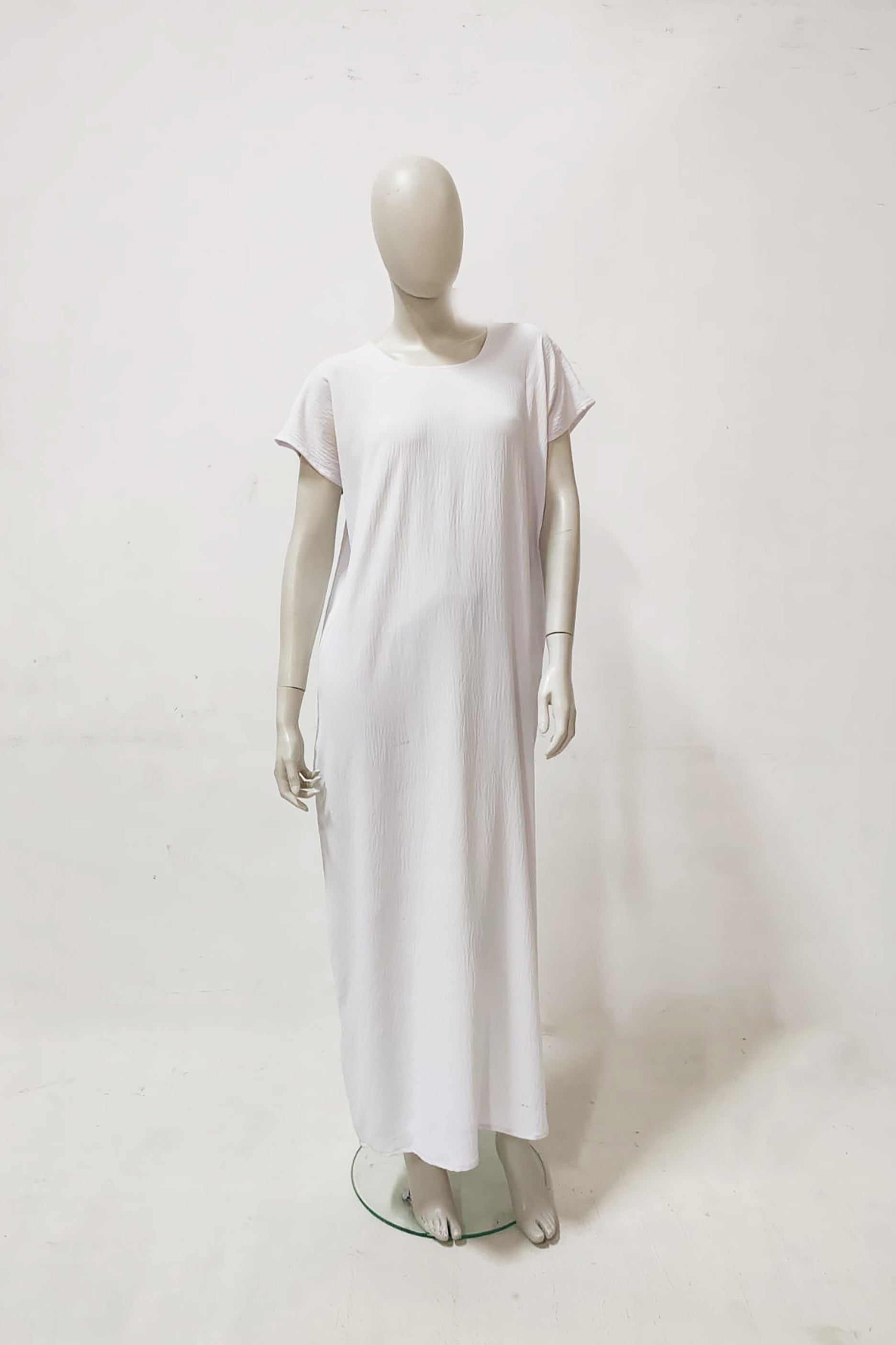 White Under Abaya Dress