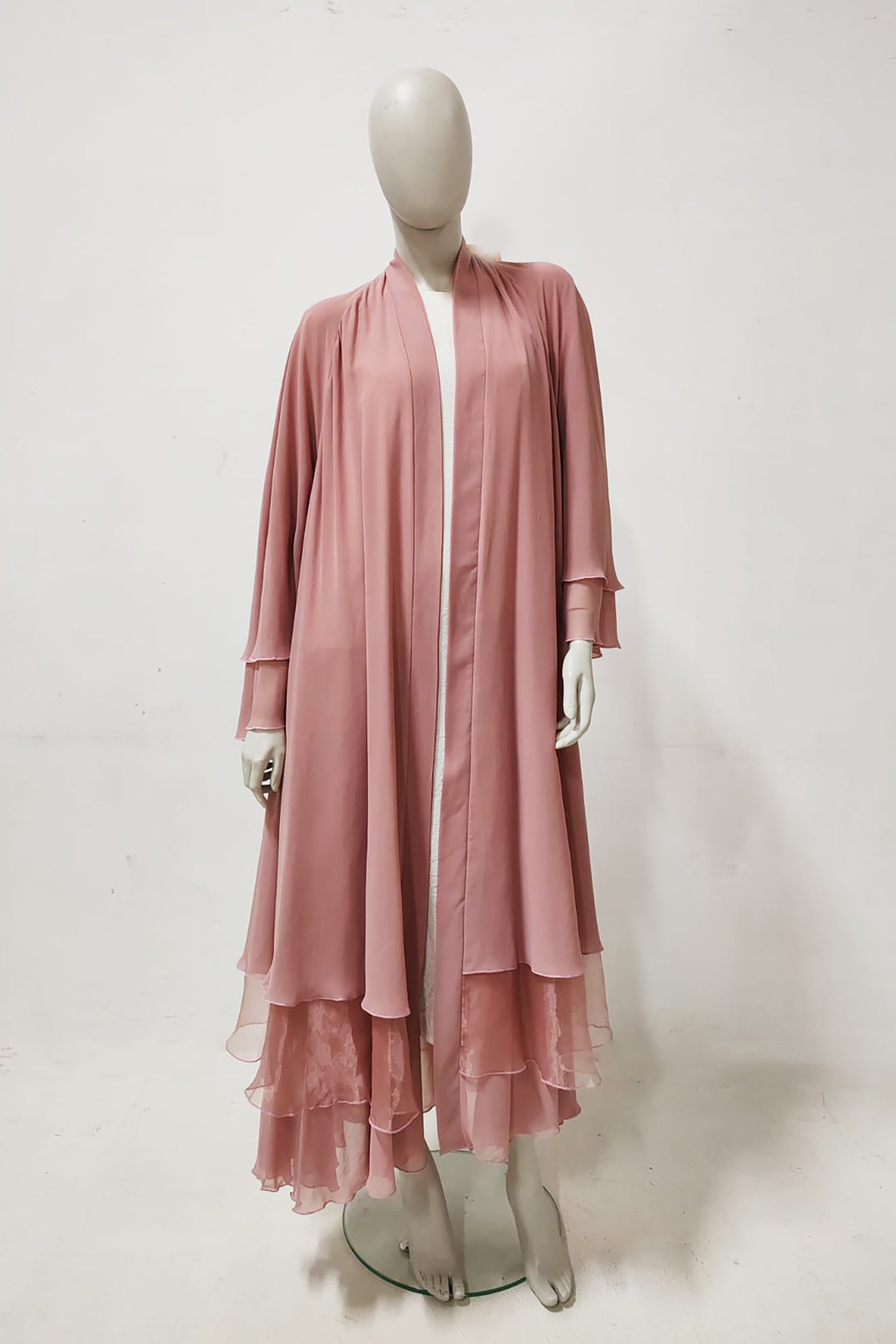 Layered Pink Abaya