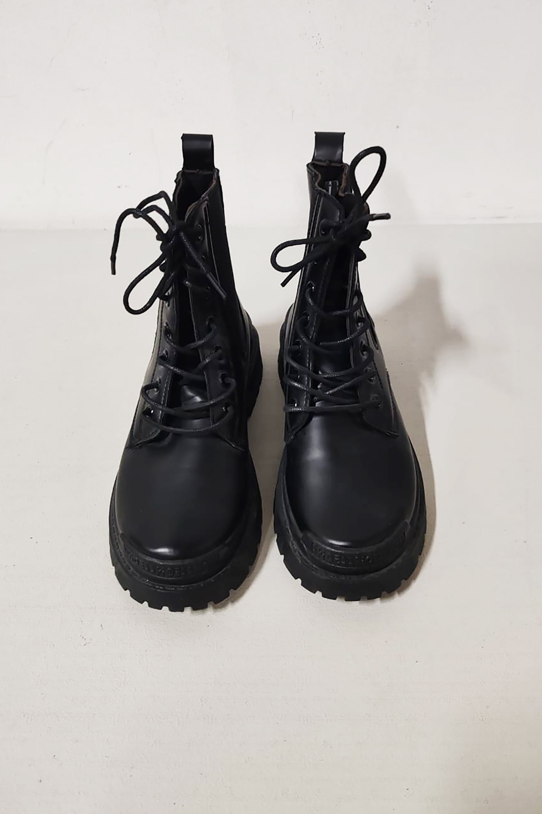 Ladies Black Boots PU Leather Ankle (Eu39)