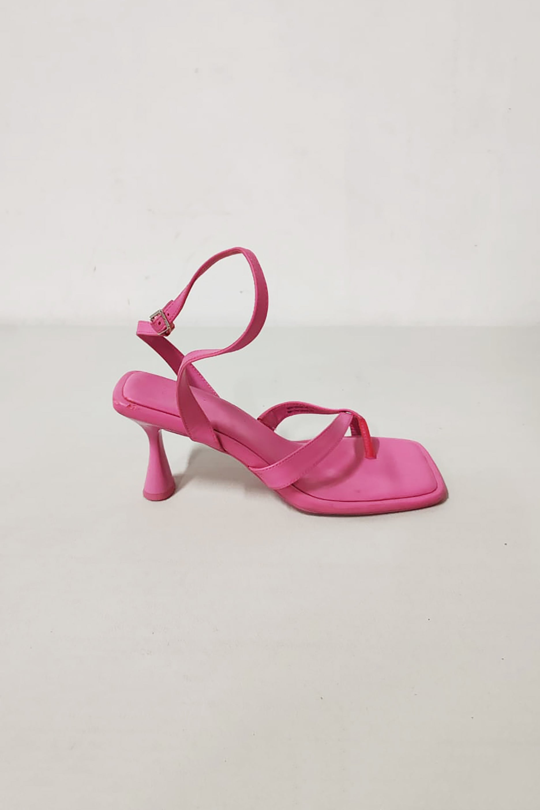 Ladies Pink Block Heel Sandals (Eu40)