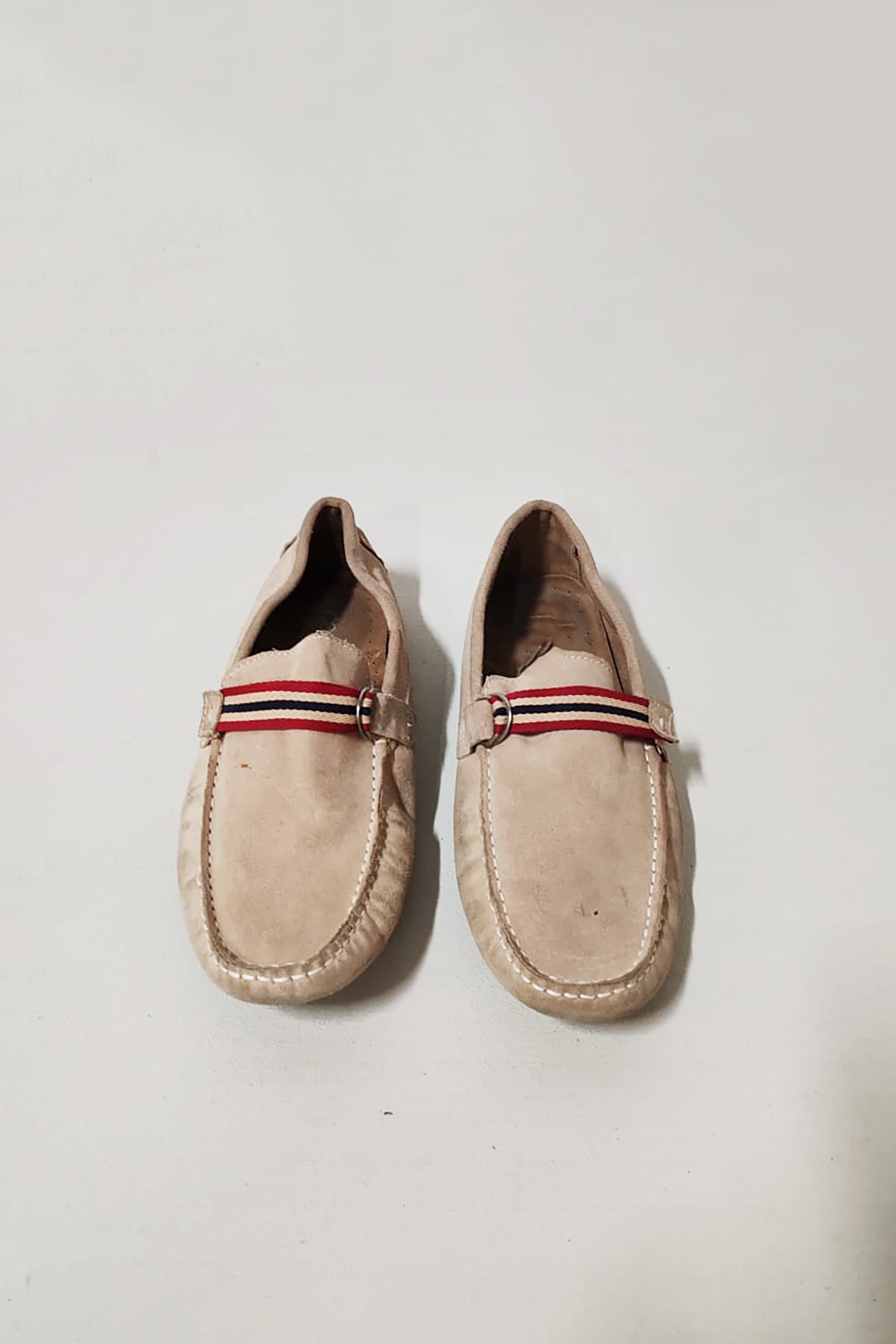 Beige Suede Loafers for Men